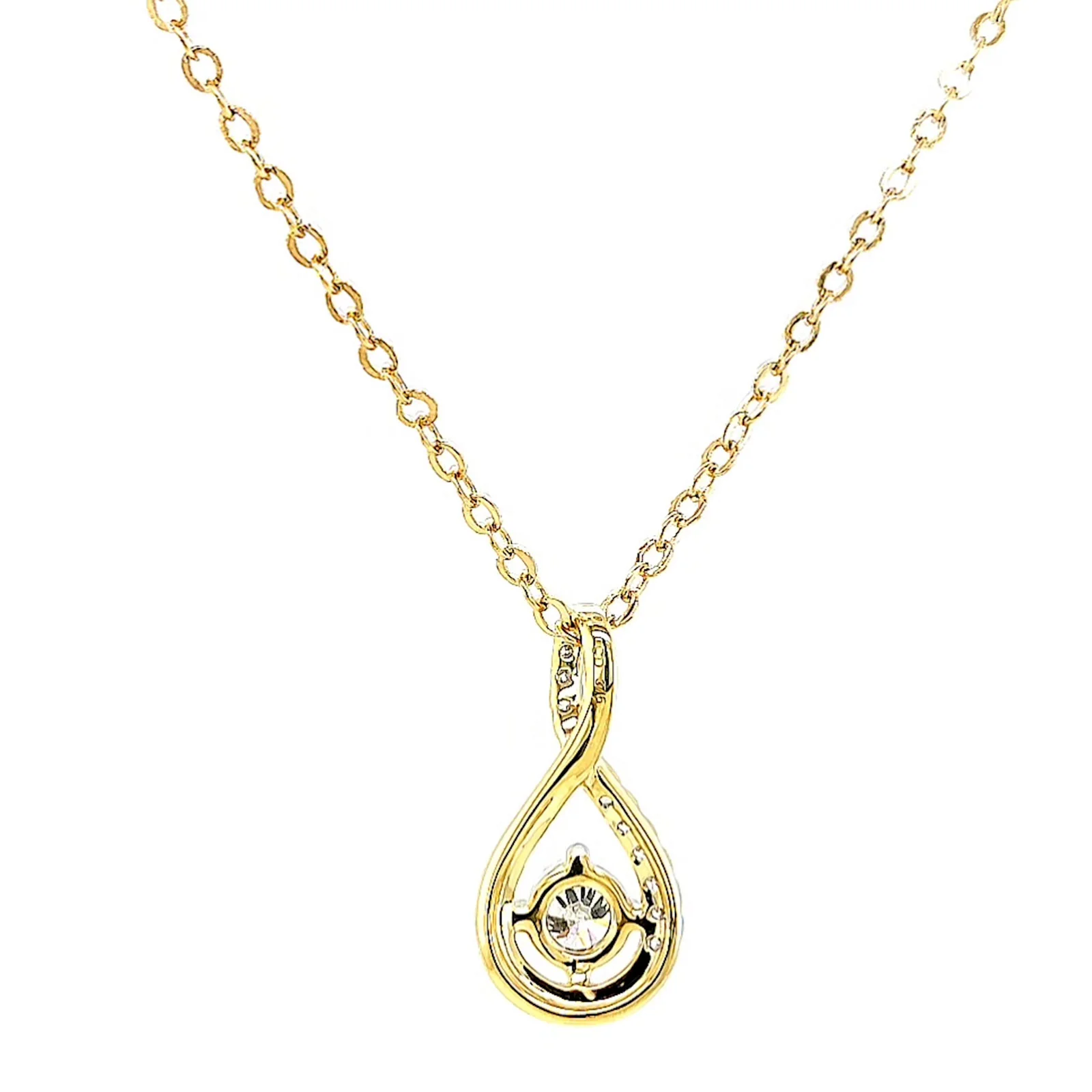 Celebration 9ct Yellow Gold Round Brilliant Cut 1/2 Carat tw of Certified Lab Grown Diamonds Pendant - Image 35