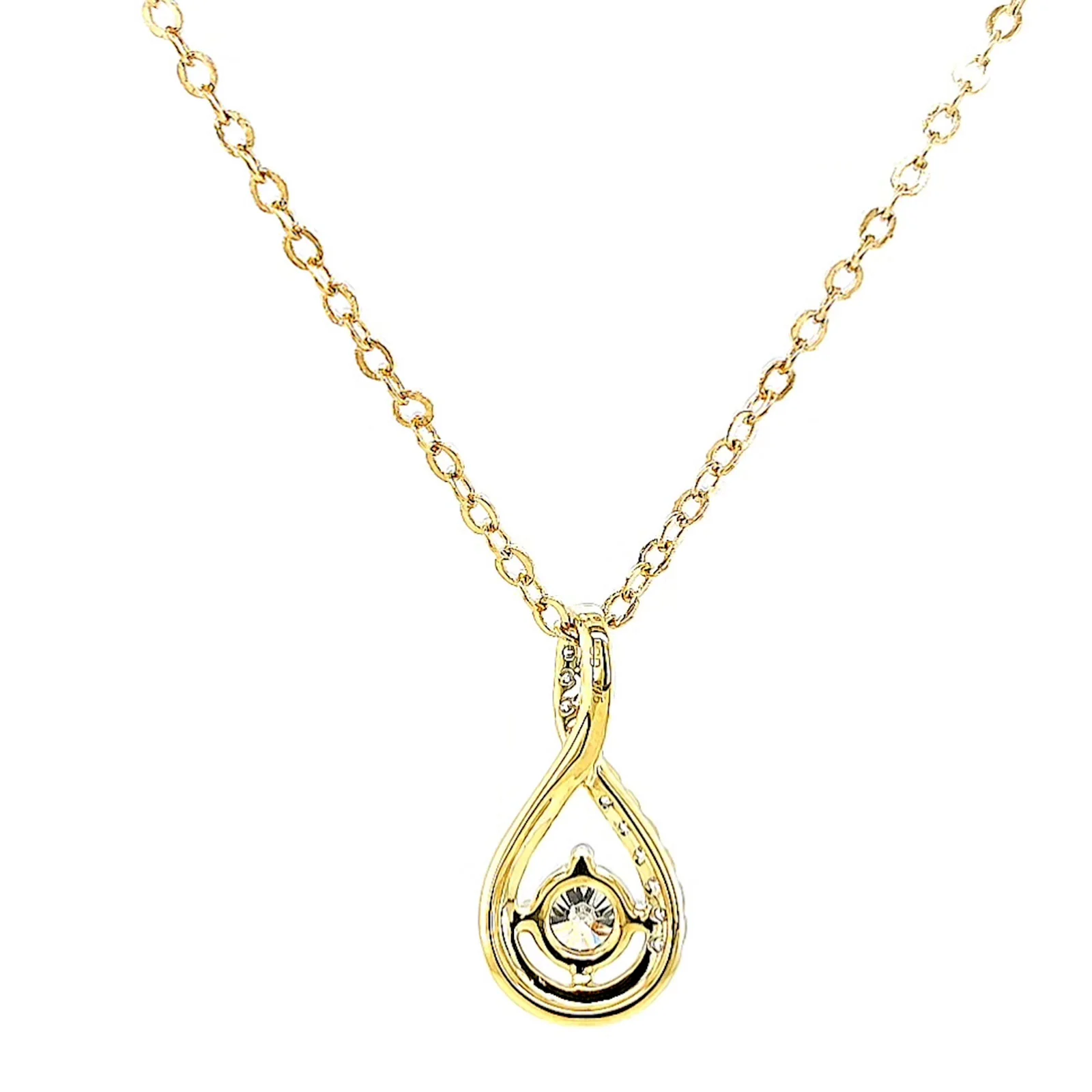 Celebration 9ct Yellow Gold Round Brilliant Cut 1/2 Carat tw of Certified Lab Grown Diamonds Pendant - Image 36