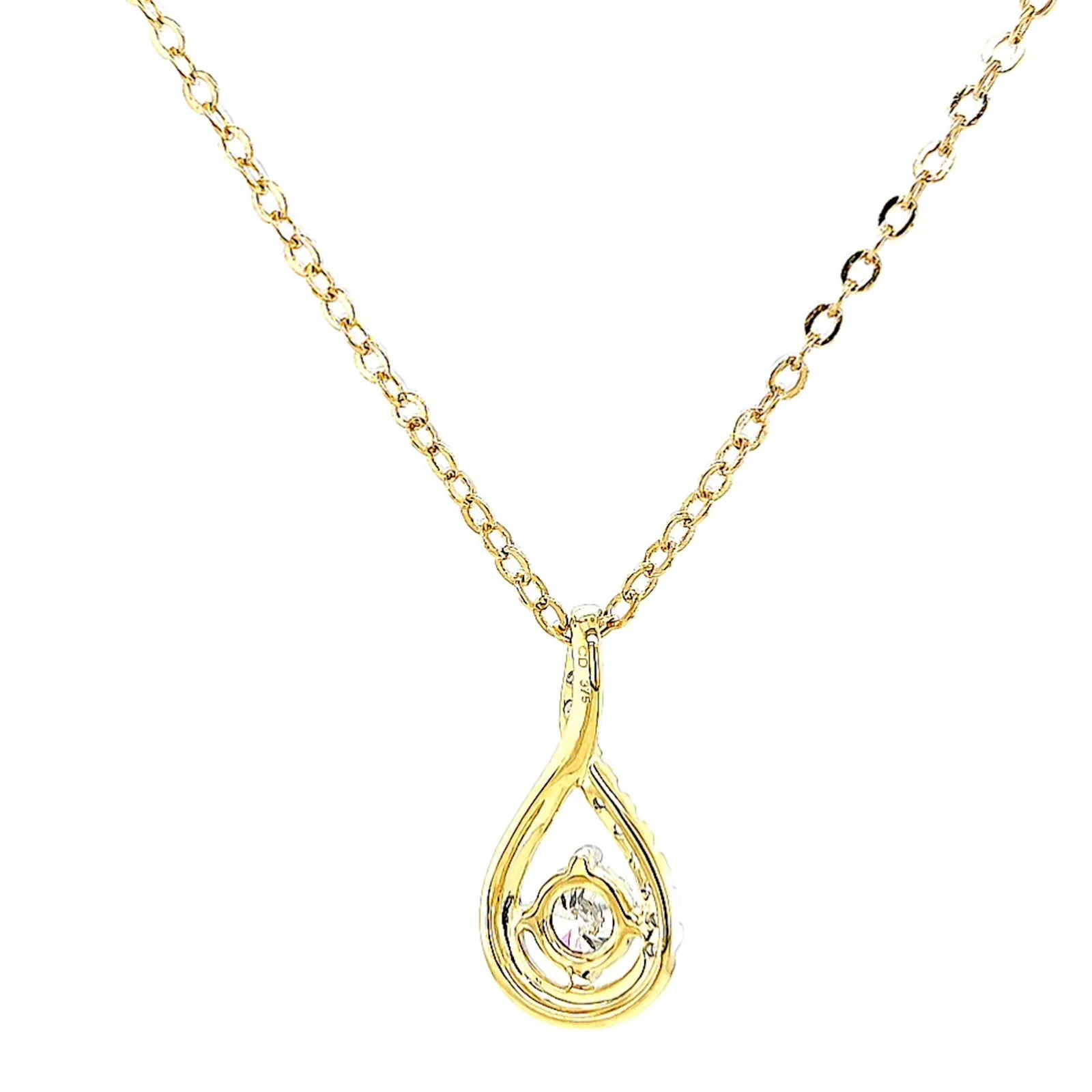 Celebration 9ct Yellow Gold Round Brilliant Cut 1/2 Carat tw of Certified Lab Grown Diamonds Pendant - Image 39