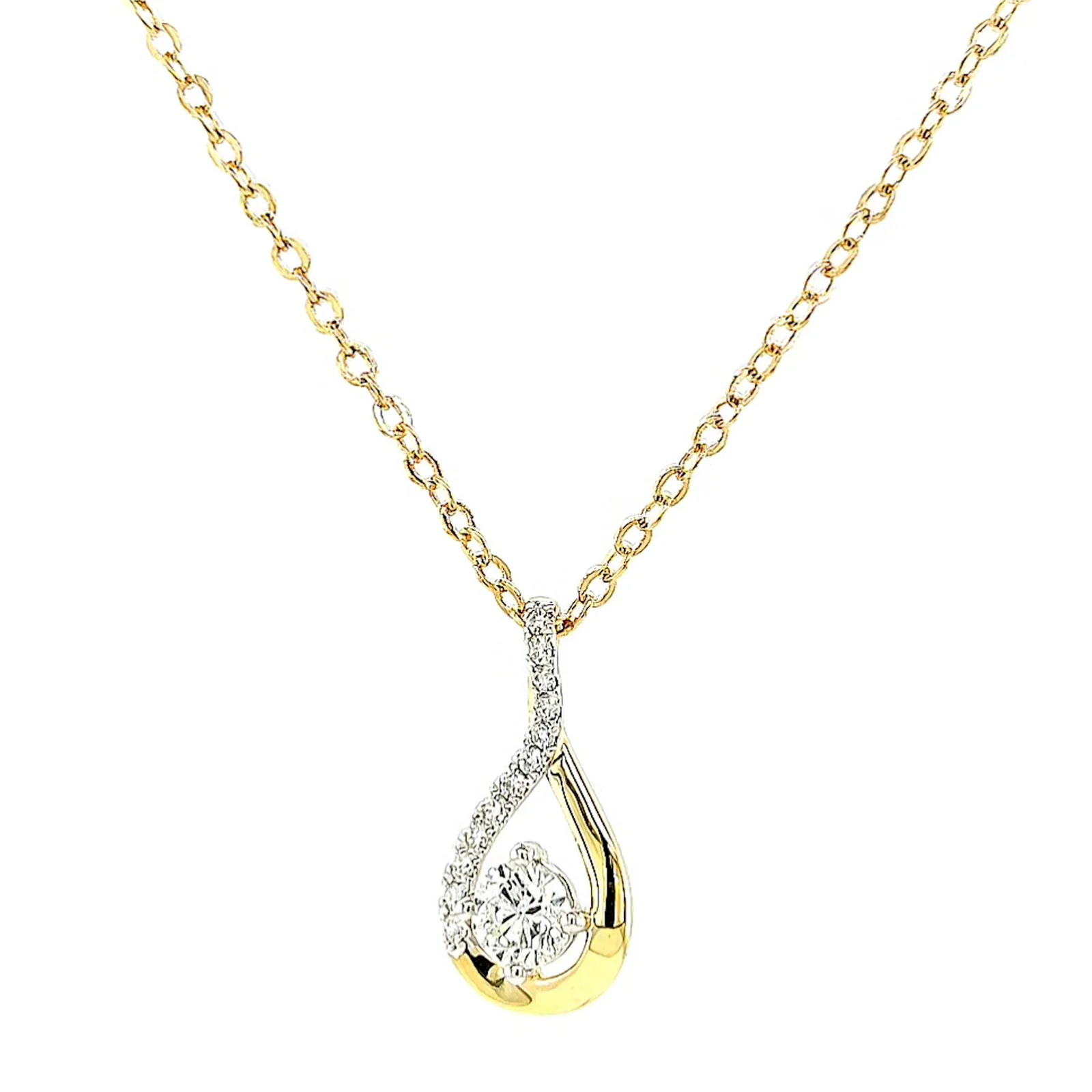 Celebration 9ct Yellow Gold Round Brilliant Cut 1/2 Carat tw of Certified Lab Grown Diamonds Pendant - Image 4