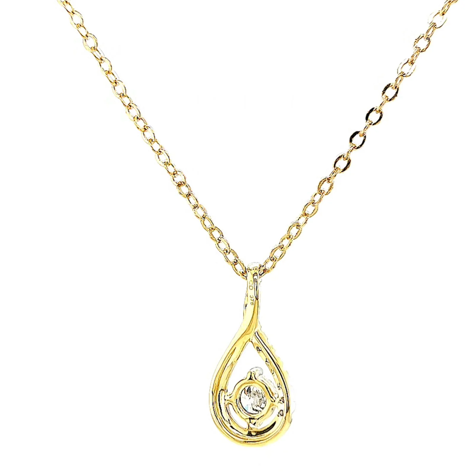Celebration 9ct Yellow Gold Round Brilliant Cut 1/2 Carat tw of Certified Lab Grown Diamonds Pendant - Image 40