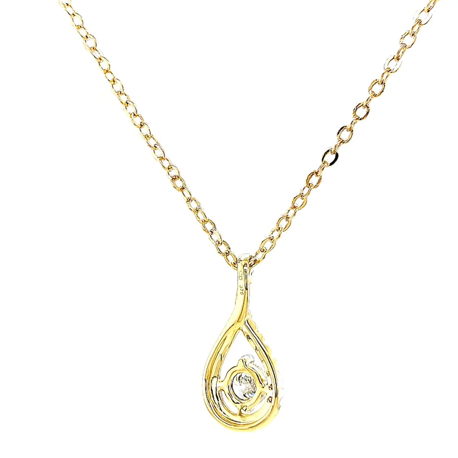 Celebration 9ct Yellow Gold Round Brilliant Cut 1/2 Carat tw of Certified Lab Grown Diamonds Pendant - Image 41
