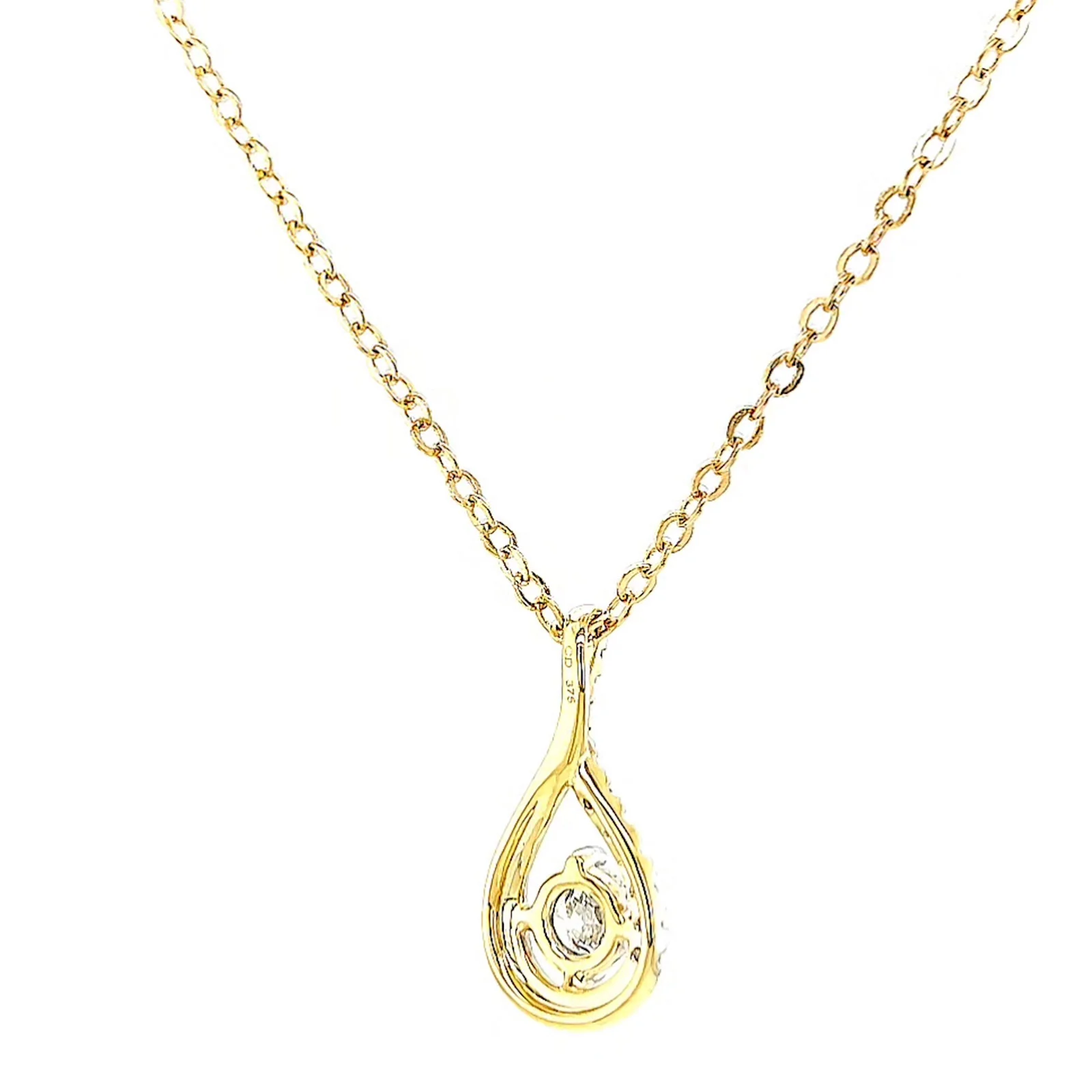 Celebration 9ct Yellow Gold Round Brilliant Cut 1/2 Carat tw of Certified Lab Grown Diamonds Pendant - Image 42