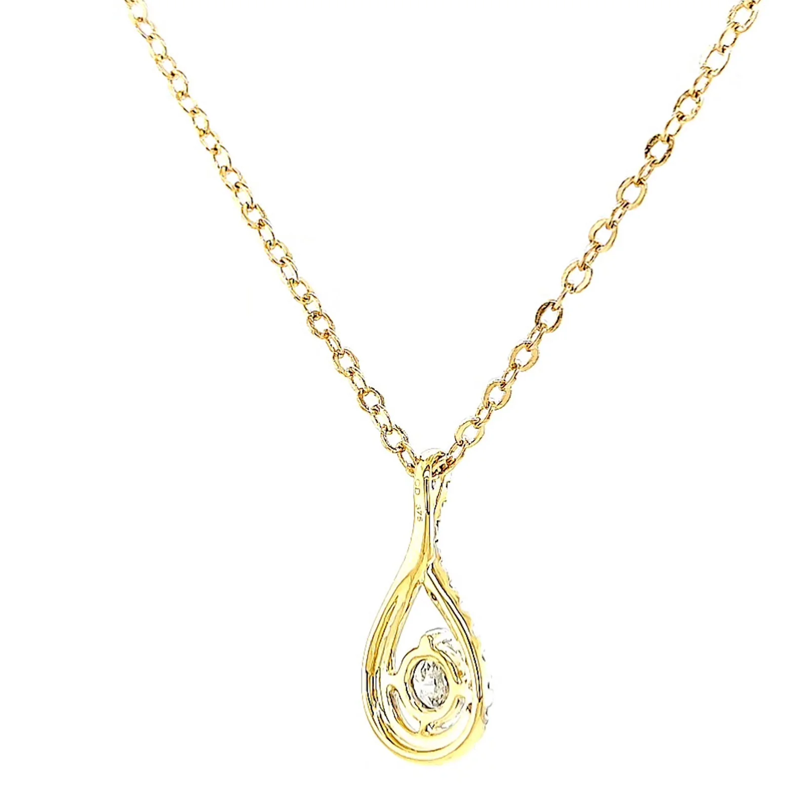 Celebration 9ct Yellow Gold Round Brilliant Cut 1/2 Carat tw of Certified Lab Grown Diamonds Pendant - Image 43