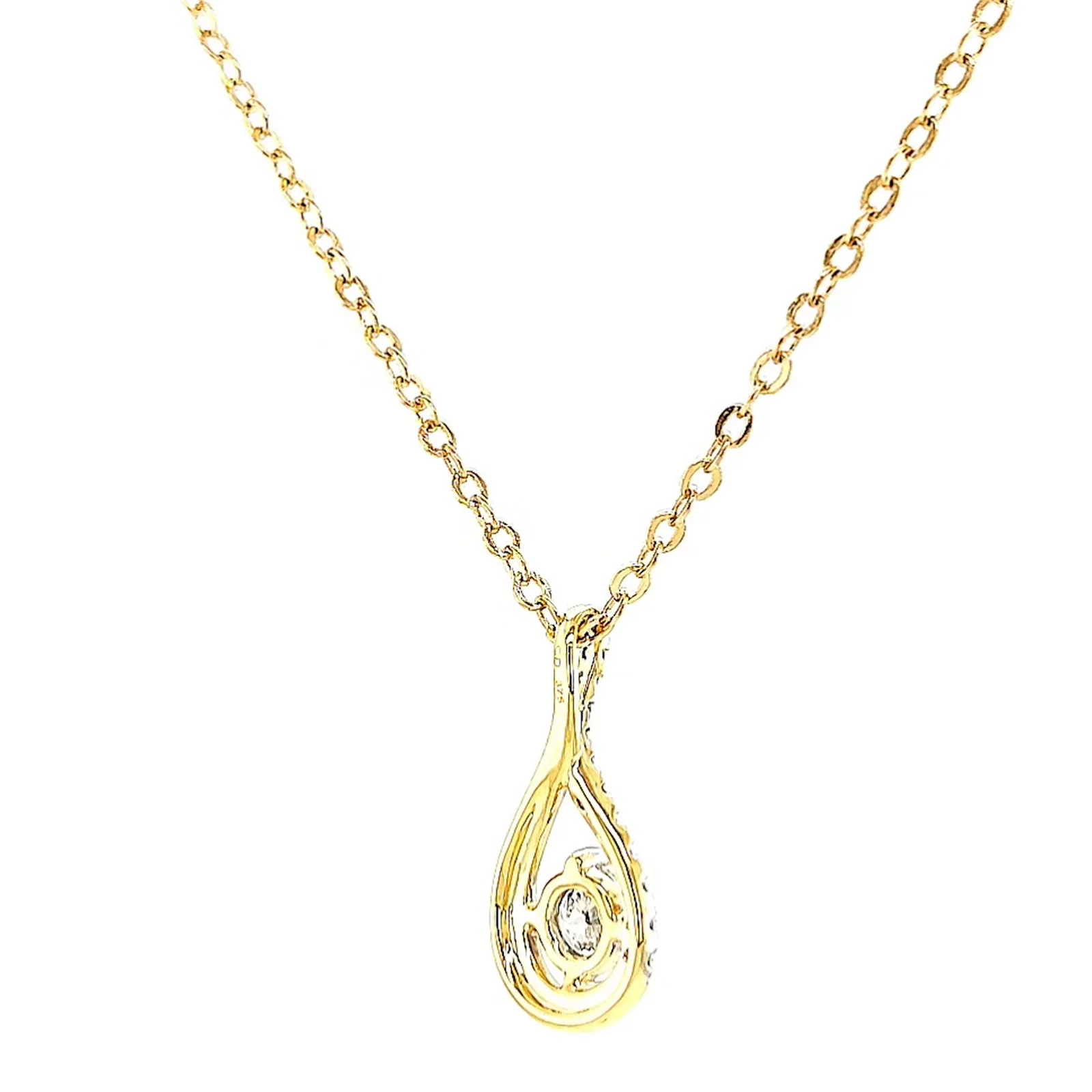 Celebration 9ct Yellow Gold Round Brilliant Cut 1/2 Carat tw of Certified Lab Grown Diamonds Pendant - Image 44