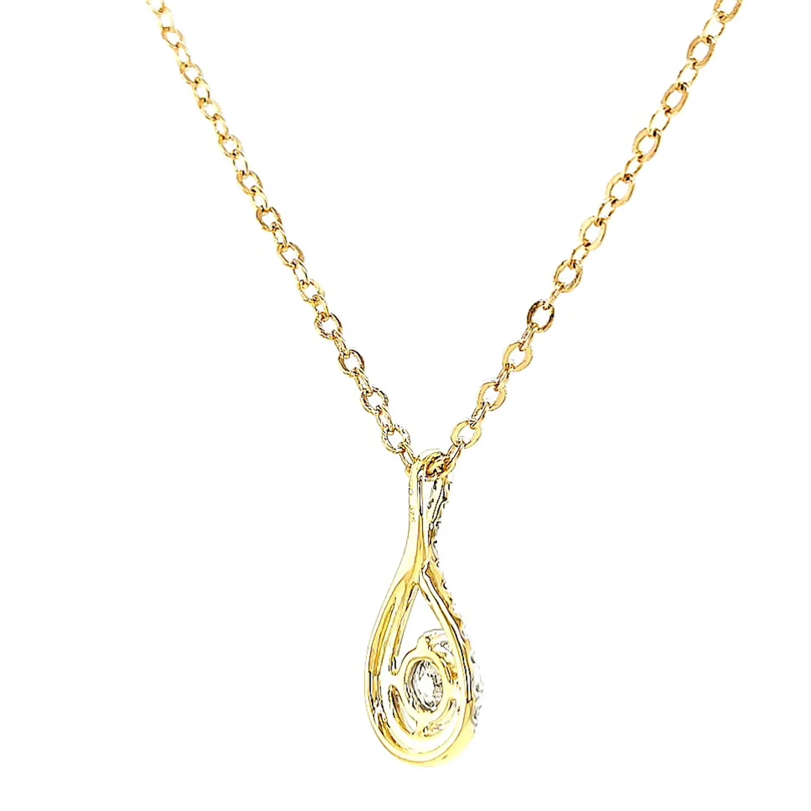 Celebration 9ct Yellow Gold Round Brilliant Cut 1/2 Carat tw of Certified Lab Grown Diamonds Pendant - Image 45