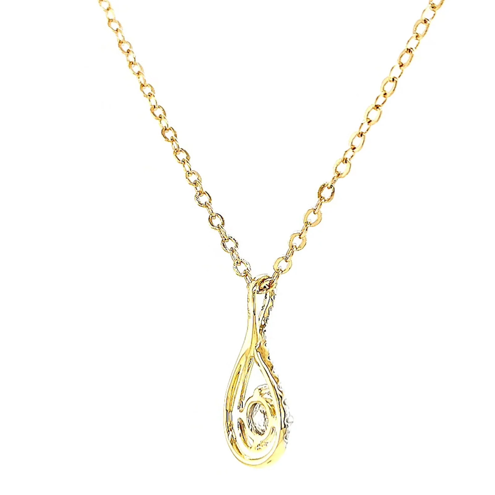 Celebration 9ct Yellow Gold Round Brilliant Cut 1/2 Carat tw of Certified Lab Grown Diamonds Pendant - Image 46