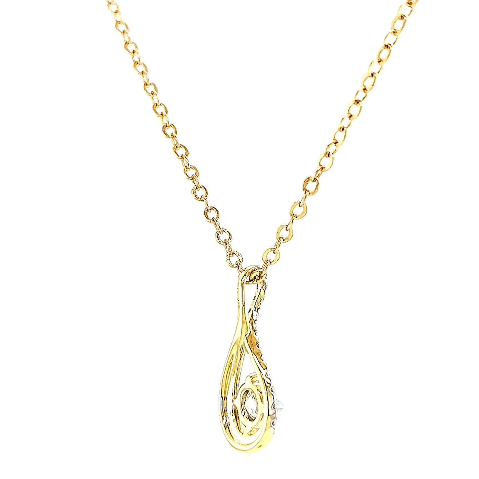 Celebration 9ct Yellow Gold Round Brilliant Cut 1/2 Carat tw of Certified Lab Grown Diamonds Pendant - Image 47