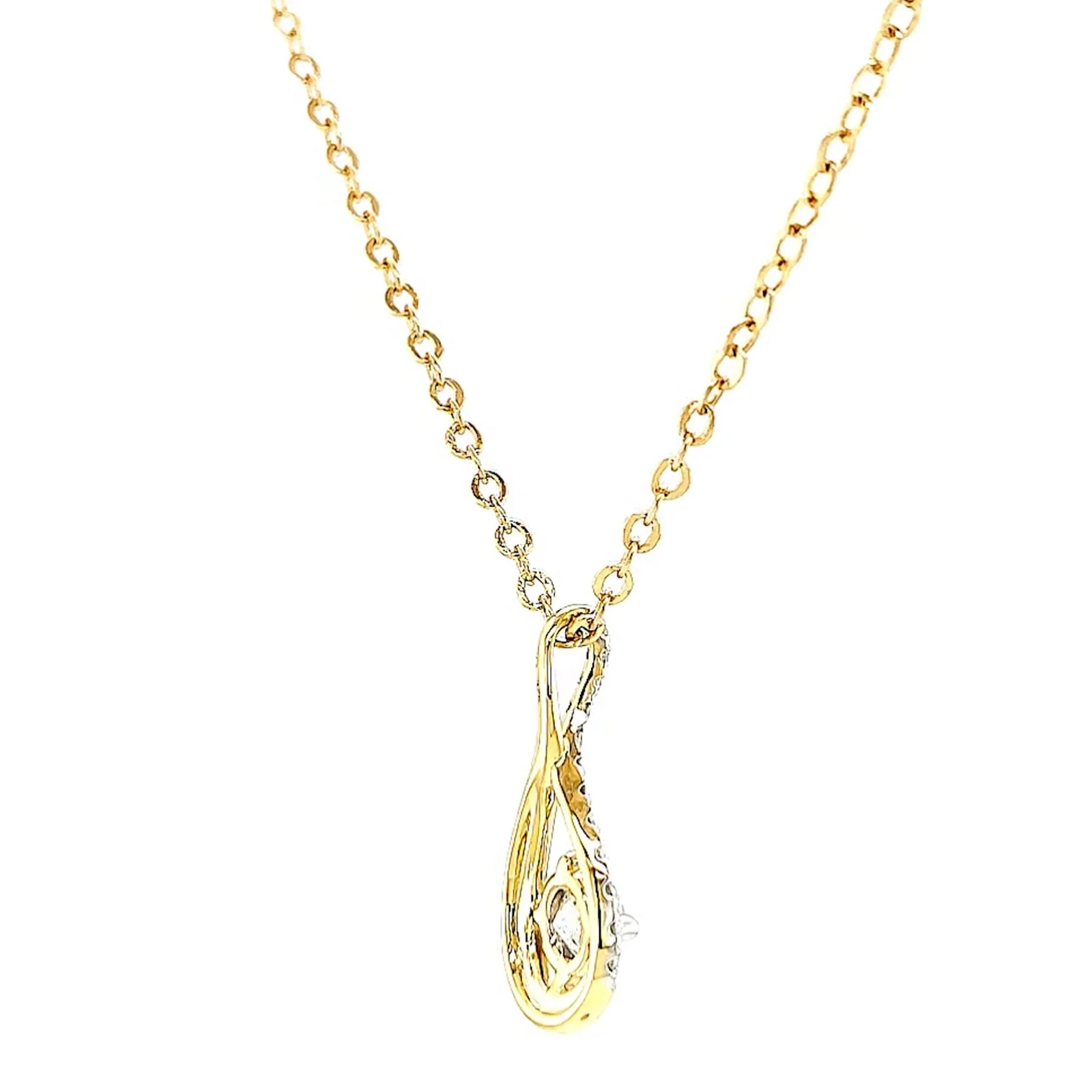 Celebration 9ct Yellow Gold Round Brilliant Cut 1/2 Carat tw of Certified Lab Grown Diamonds Pendant - Image 48
