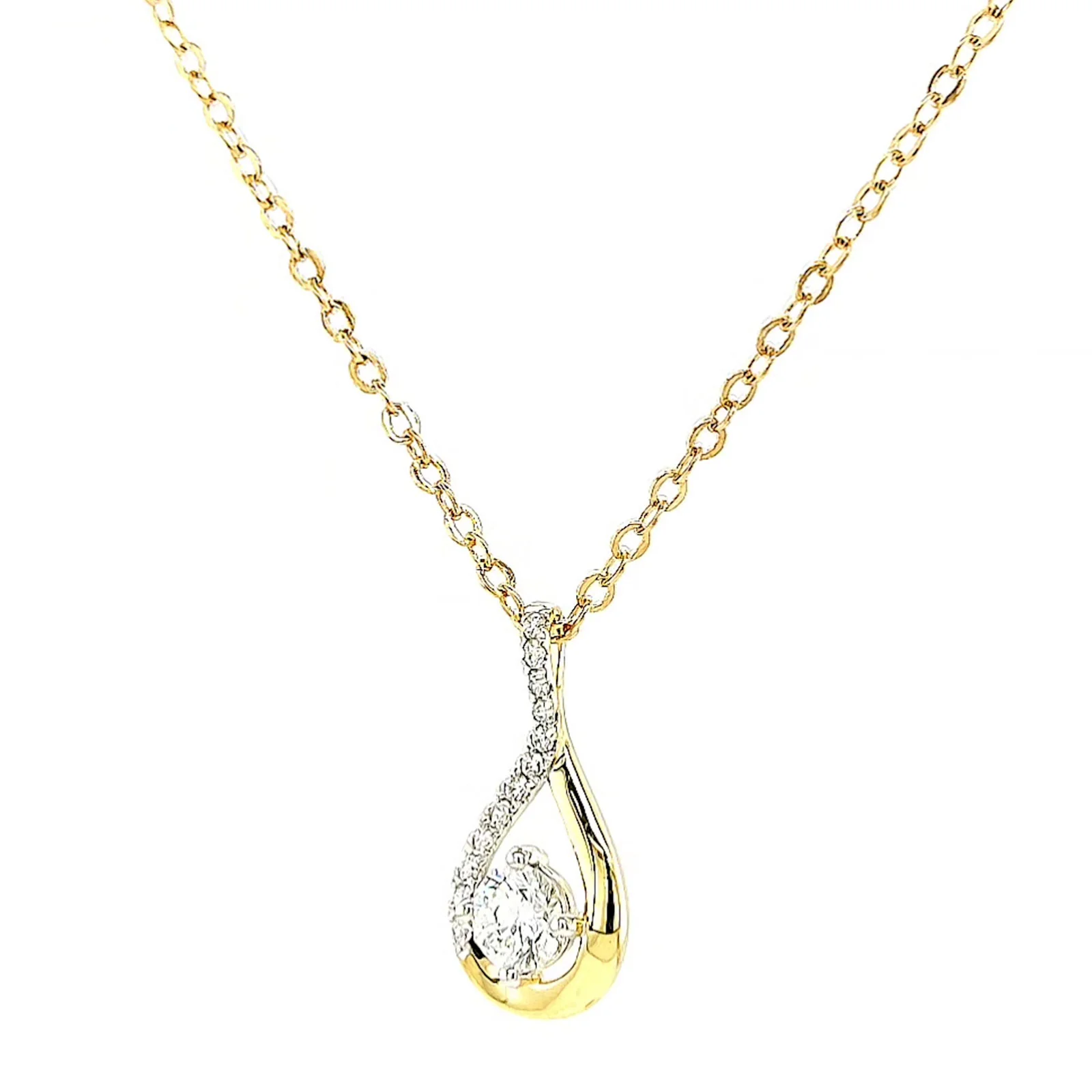 Celebration 9ct Yellow Gold Round Brilliant Cut 1/2 Carat tw of Certified Lab Grown Diamonds Pendant - Image 6