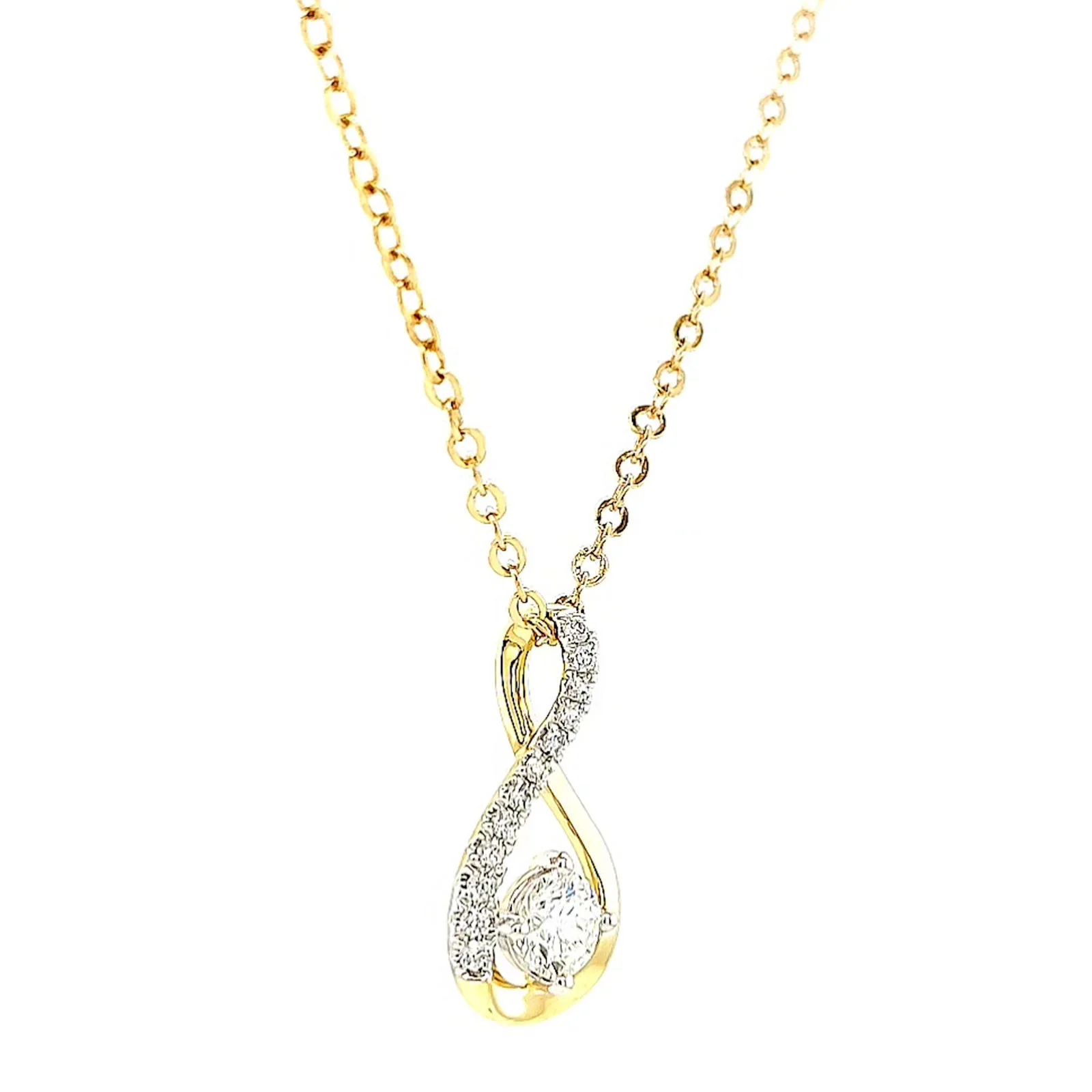 Celebration 9ct Yellow Gold Round Brilliant Cut 1/2 Carat tw of Certified Lab Grown Diamonds Pendant - Image 64