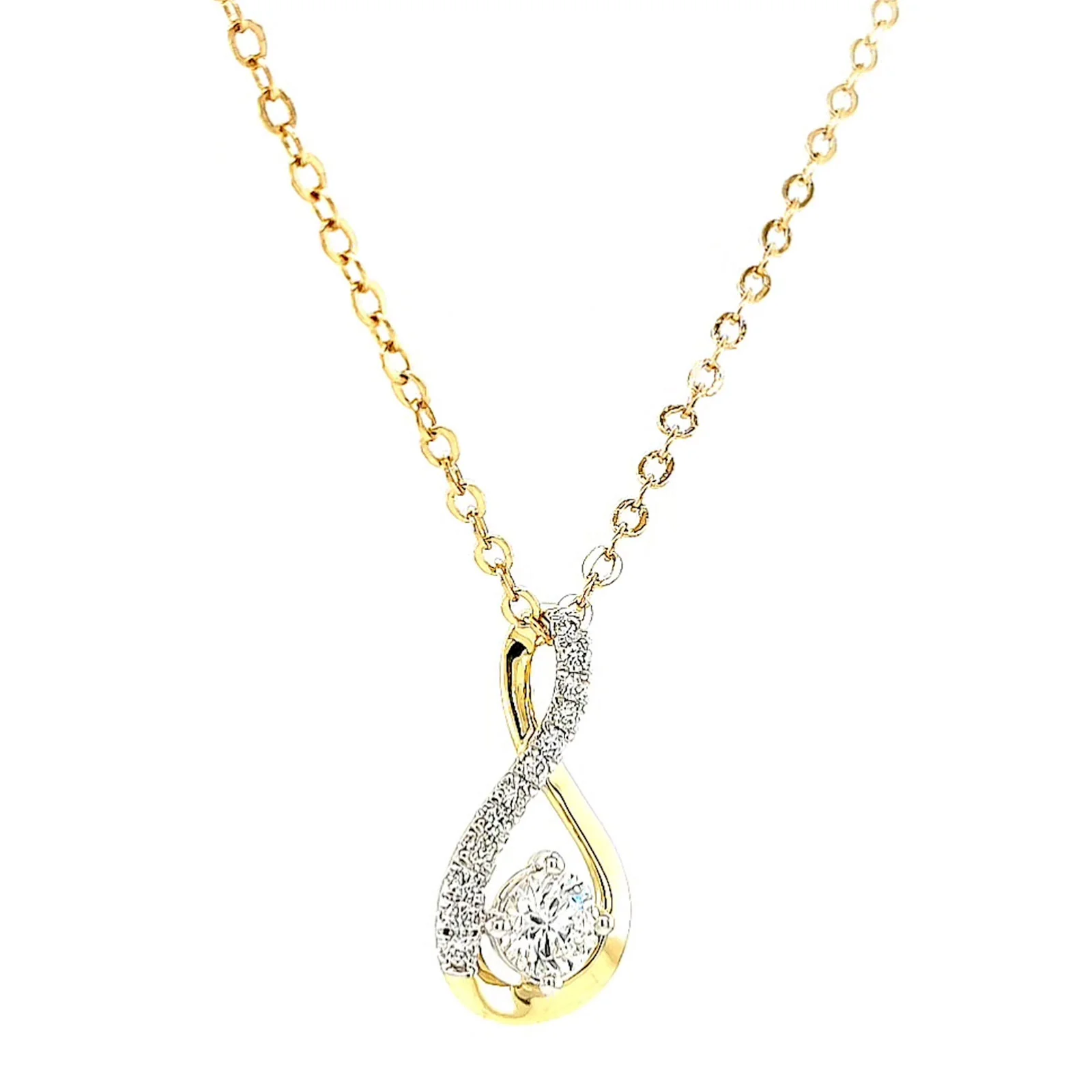 Celebration 9ct Yellow Gold Round Brilliant Cut 1/2 Carat tw of Certified Lab Grown Diamonds Pendant - Image 67