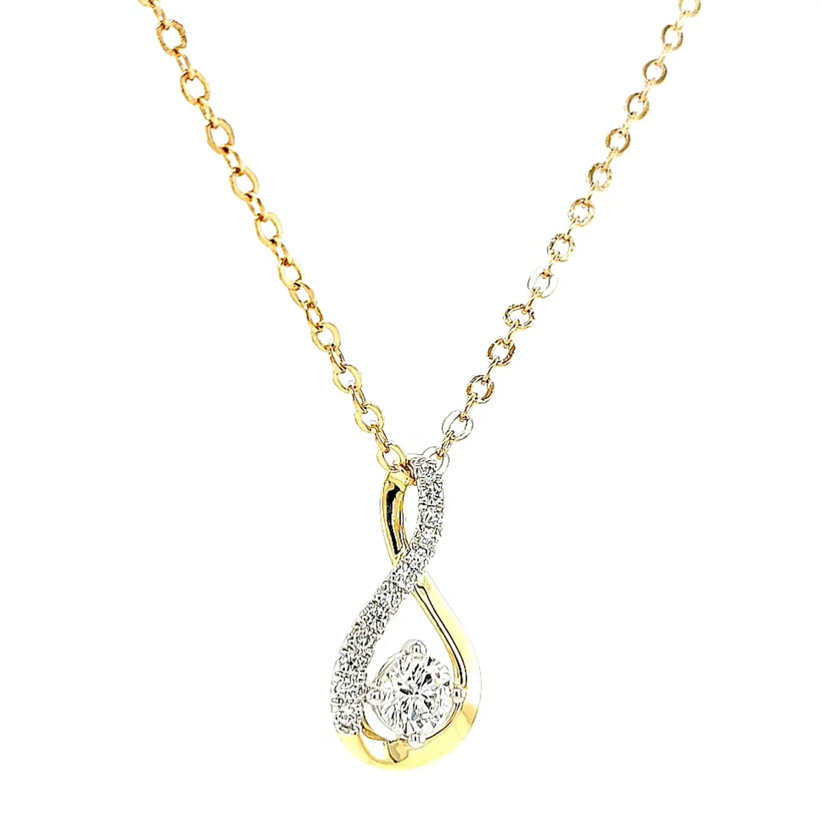 Celebration 9ct Yellow Gold Round Brilliant Cut 1/2 Carat tw of Certified Lab Grown Diamonds Pendant - Image 68