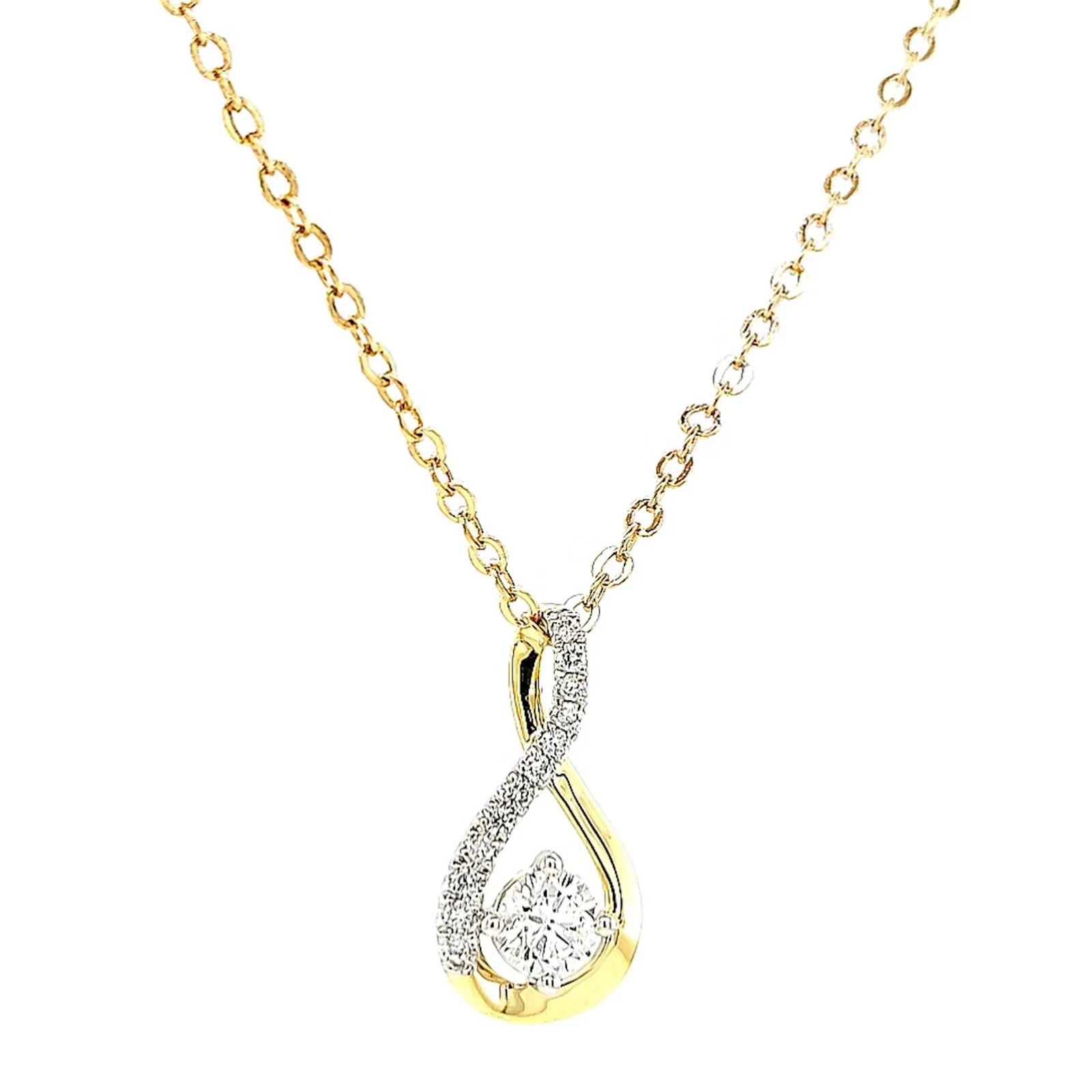 Celebration 9ct Yellow Gold Round Brilliant Cut 1/2 Carat tw of Certified Lab Grown Diamonds Pendant - Image 69