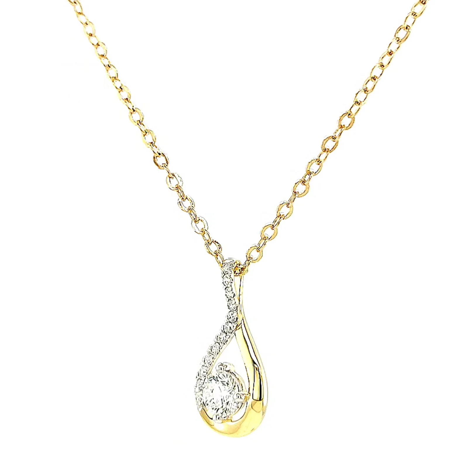 Celebration 9ct Yellow Gold Round Brilliant Cut 1/2 Carat tw of Certified Lab Grown Diamonds Pendant - Image 7