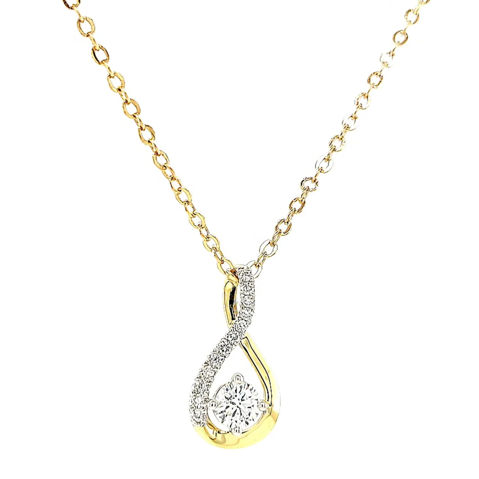 Celebration 9ct Yellow Gold Round Brilliant Cut 1/2 Carat tw of Certified Lab Grown Diamonds Pendant - Image 70
