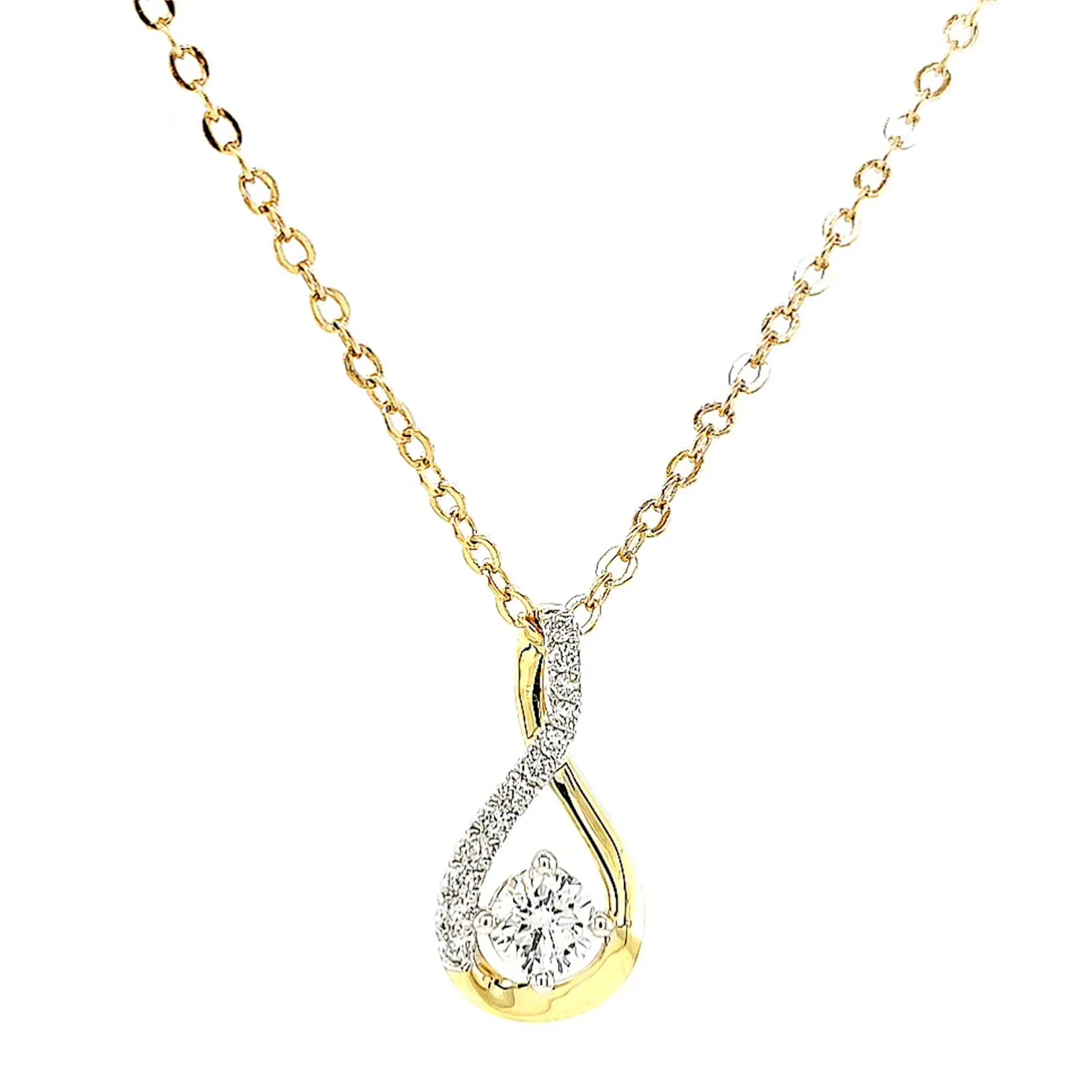 Celebration 9ct Yellow Gold Round Brilliant Cut 1/2 Carat tw of Certified Lab Grown Diamonds Pendant - Image 71