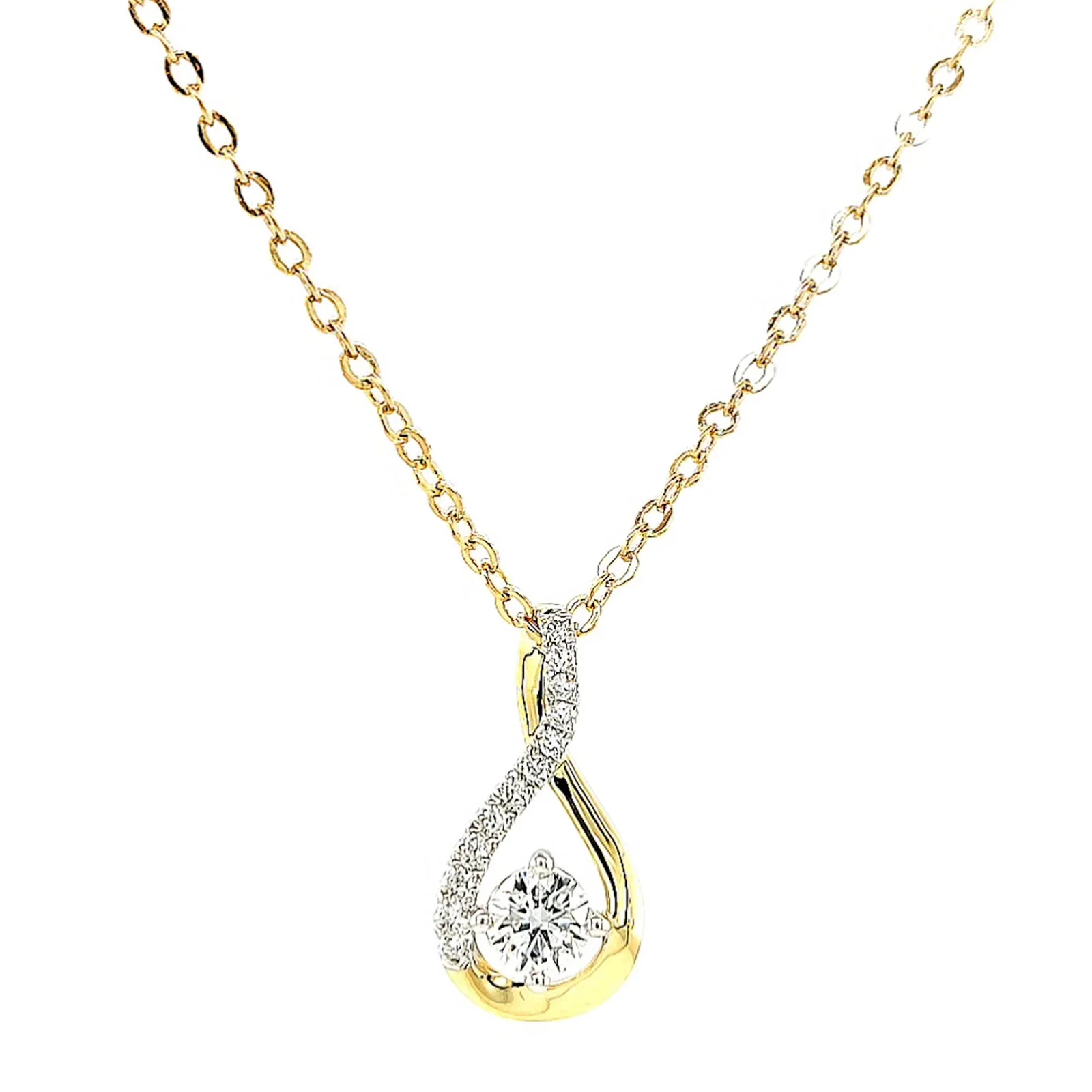 Celebration 9ct Yellow Gold Round Brilliant Cut 1/2 Carat tw of Certified Lab Grown Diamonds Pendant - Image 72