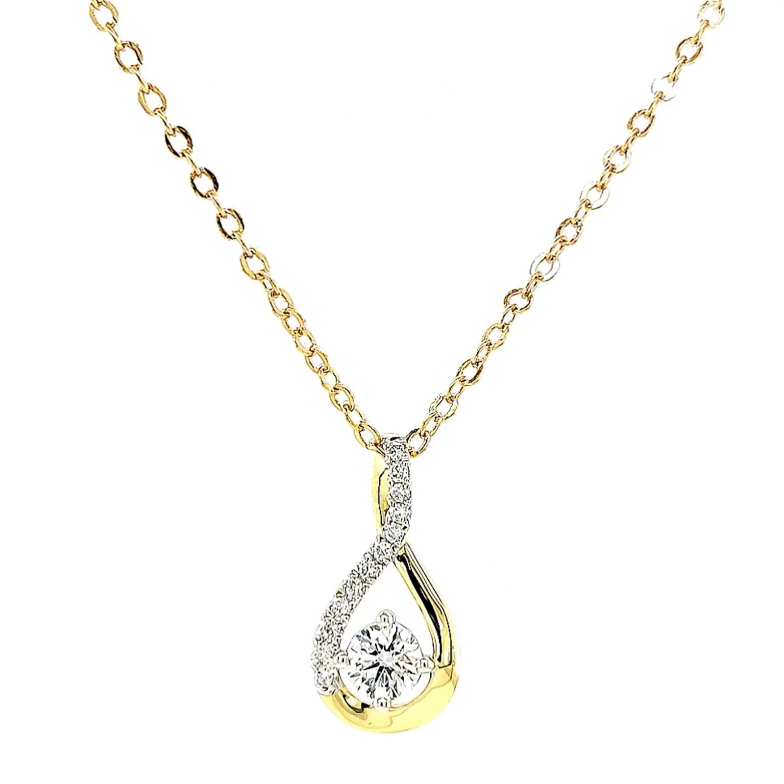 Celebration 9ct Yellow Gold Round Brilliant Cut 1/2 Carat tw of Certified Lab Grown Diamonds Pendant - Image 73