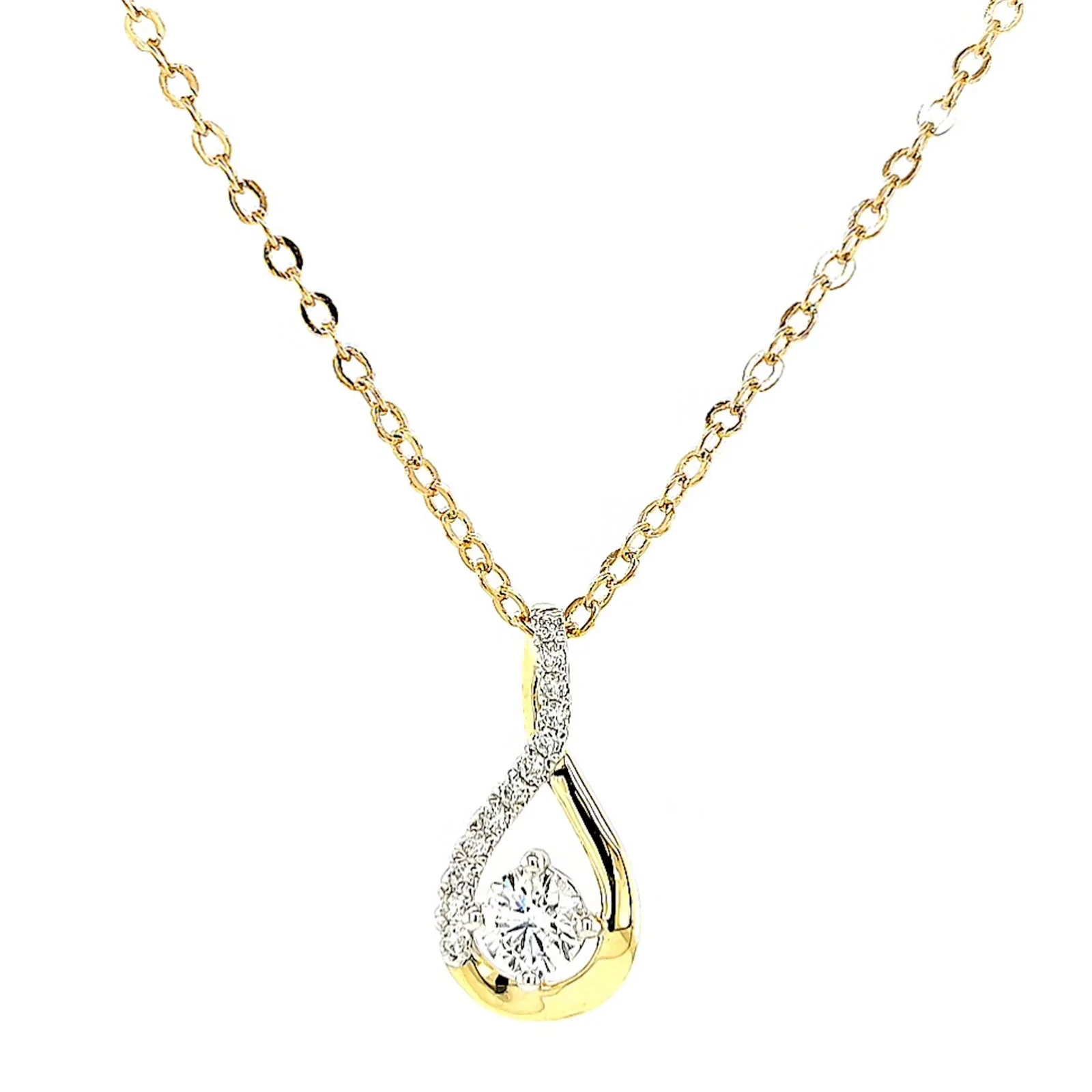 Celebration 9ct Yellow Gold Round Brilliant Cut 1/2 Carat tw of Certified Lab Grown Diamonds Pendant - Image 74