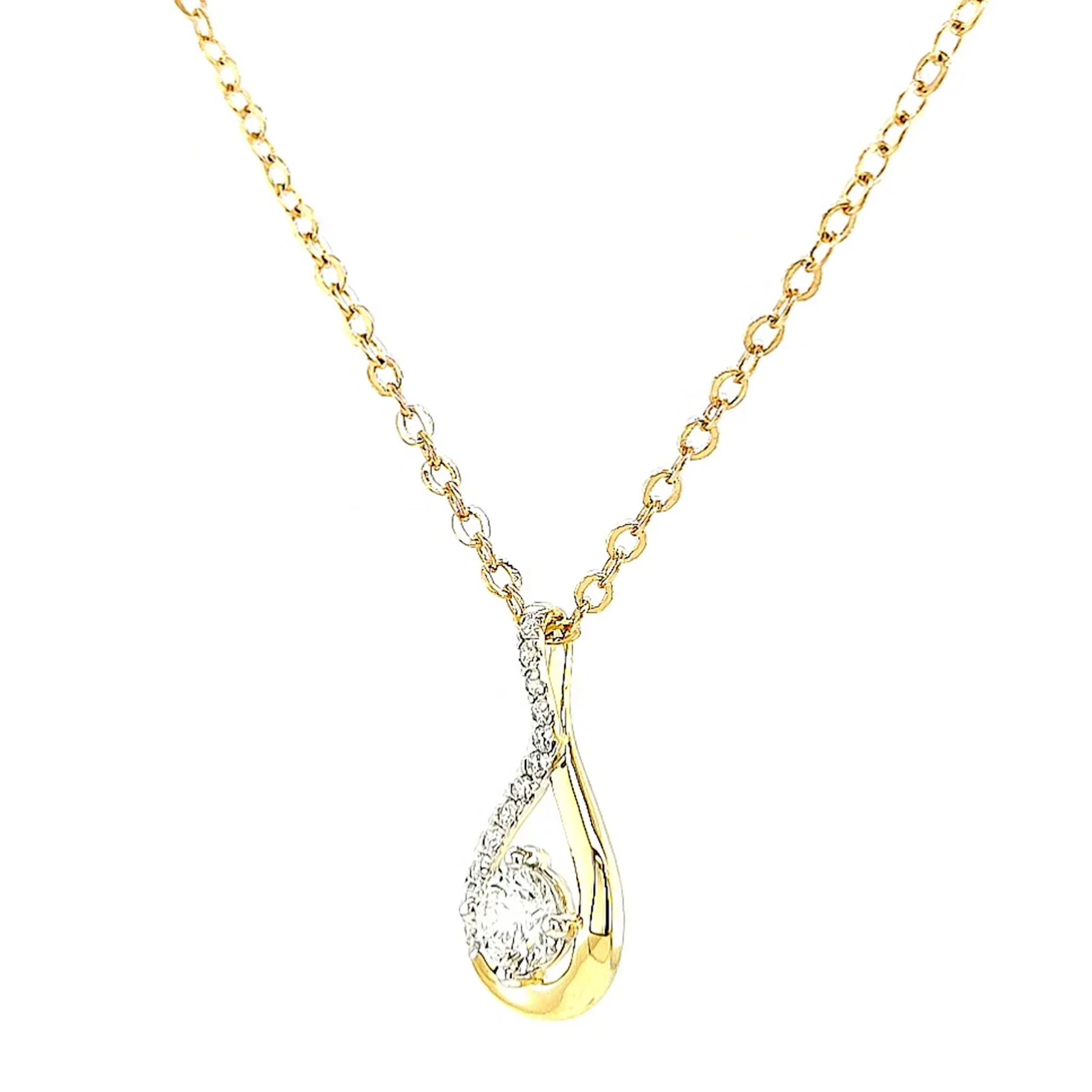 Celebration 9ct Yellow Gold Round Brilliant Cut 1/2 Carat tw of Certified Lab Grown Diamonds Pendant - Image 8