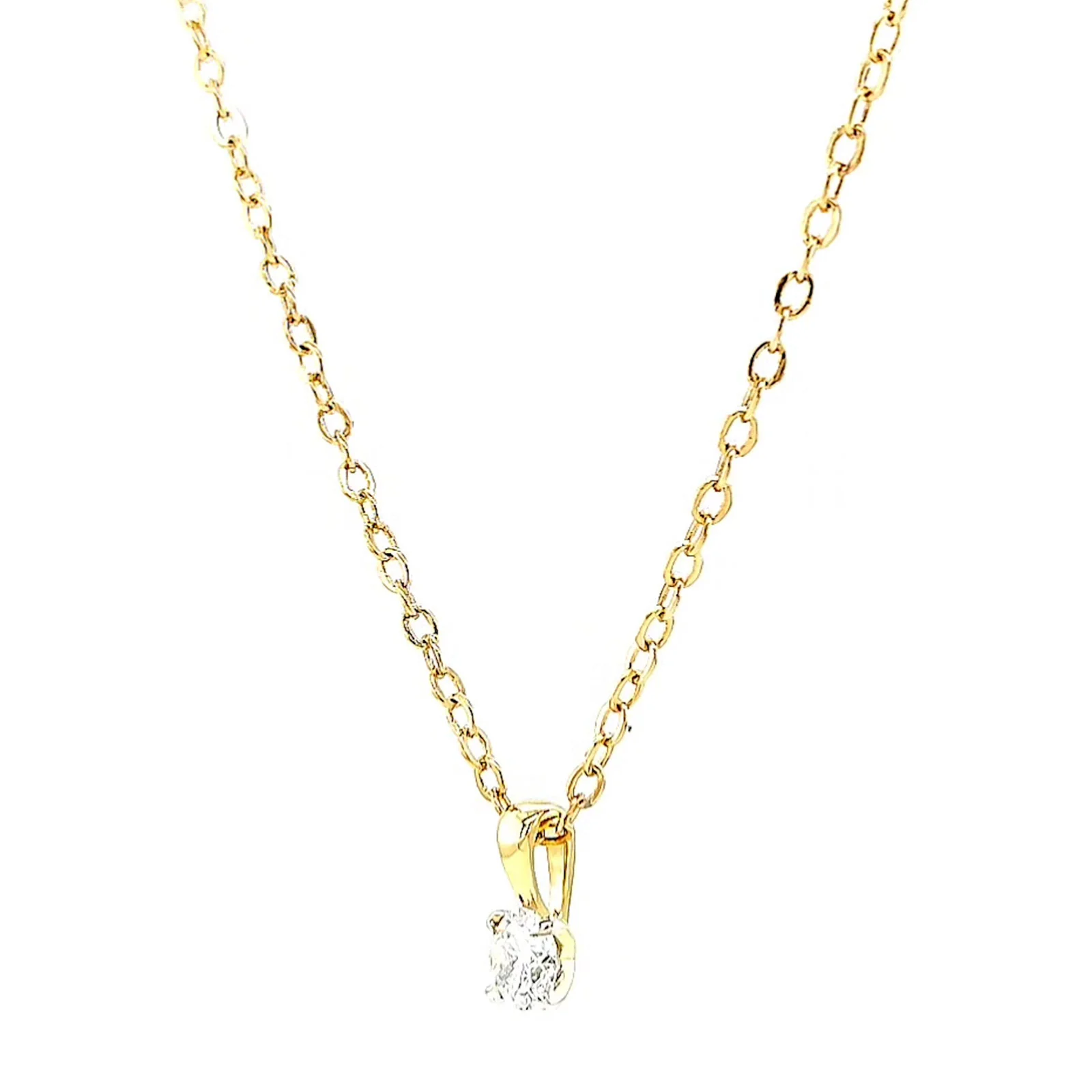 Celebration 9ct Yellow Gold Round Brilliant Cut 1/4 CARAT Lab Grown Diamond Pendant - Image 11