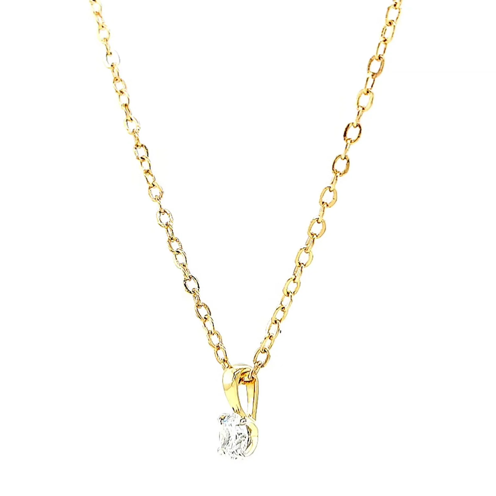 Celebration 9ct Yellow Gold Round Brilliant Cut 1/4 CARAT Lab Grown Diamond Pendant - Image 12