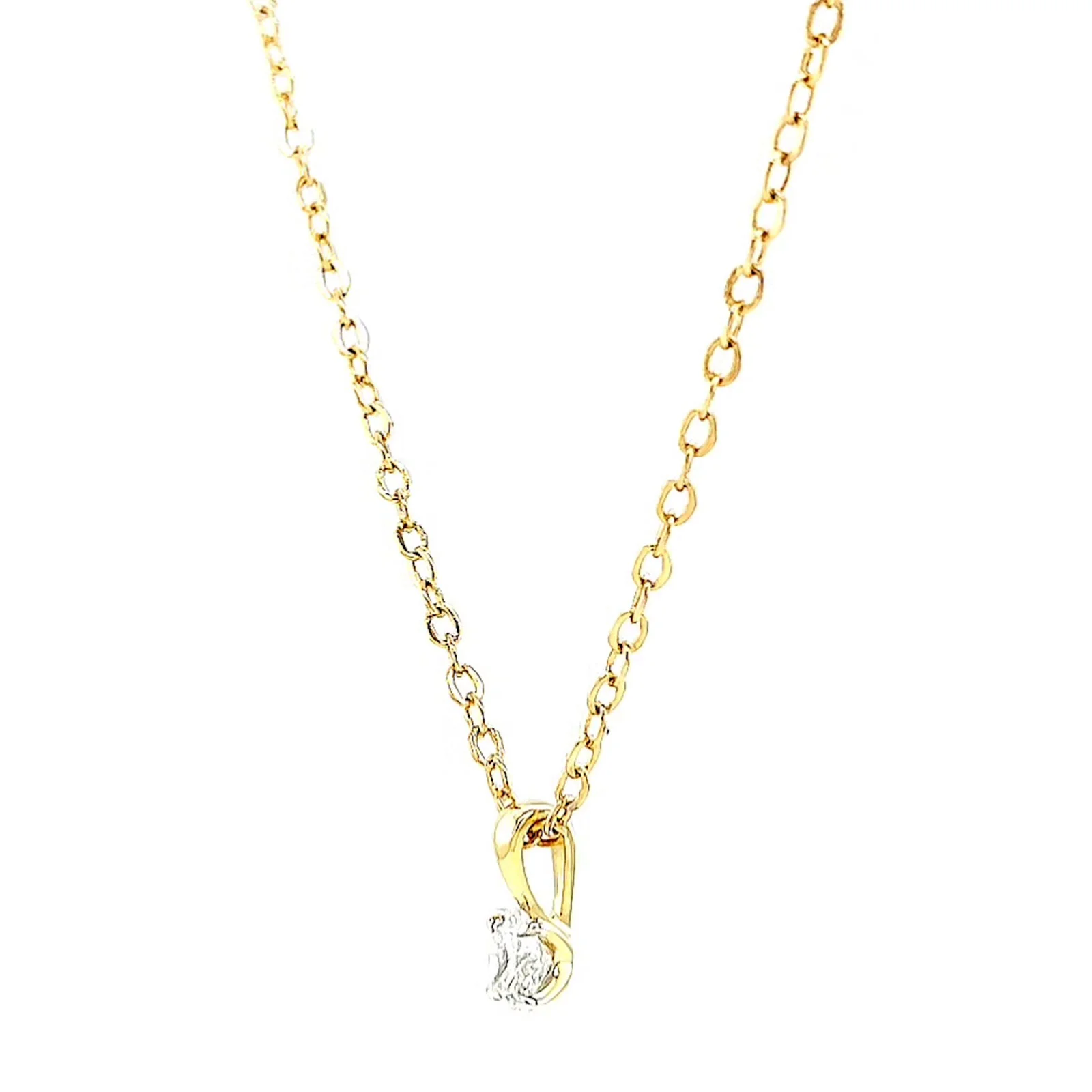 Celebration 9ct Yellow Gold Round Brilliant Cut 1/4 CARAT Lab Grown Diamond Pendant - Image 14