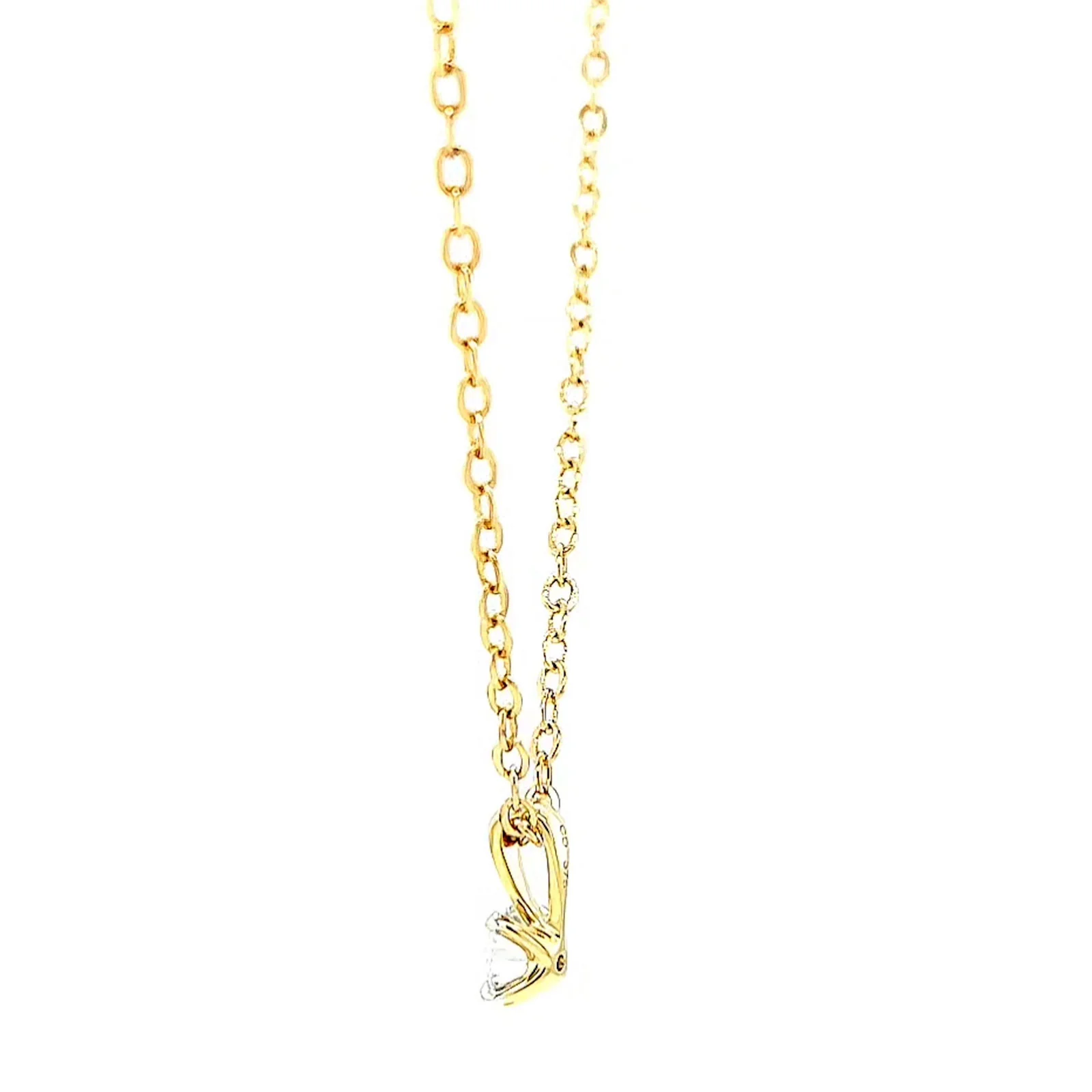 Celebration 9ct Yellow Gold Round Brilliant Cut 1/4 CARAT Lab Grown Diamond Pendant - Image 25