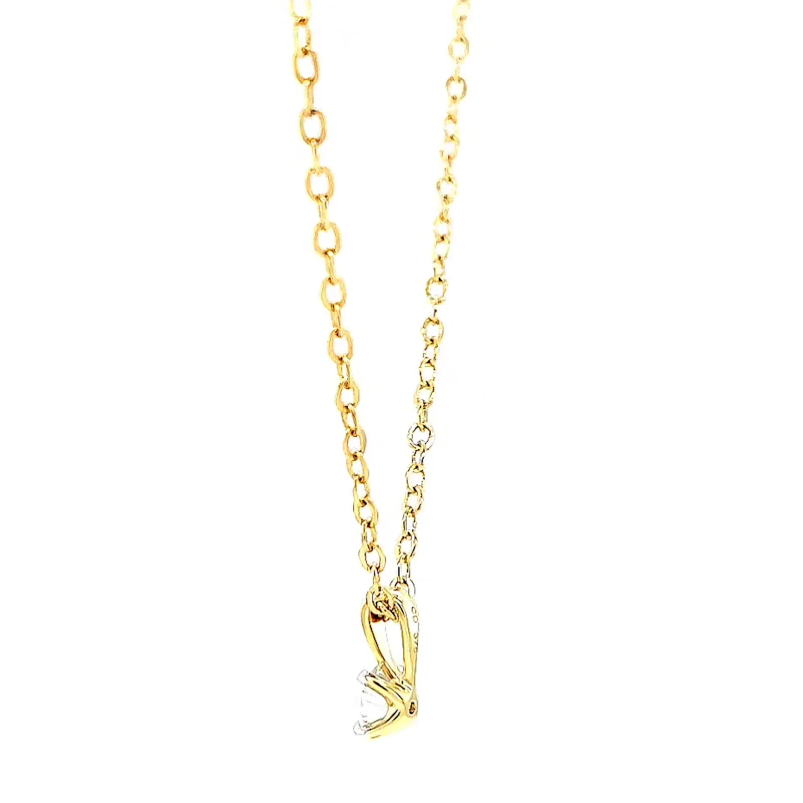 Celebration 9ct Yellow Gold Round Brilliant Cut 1/4 CARAT Lab Grown Diamond Pendant - Image 26
