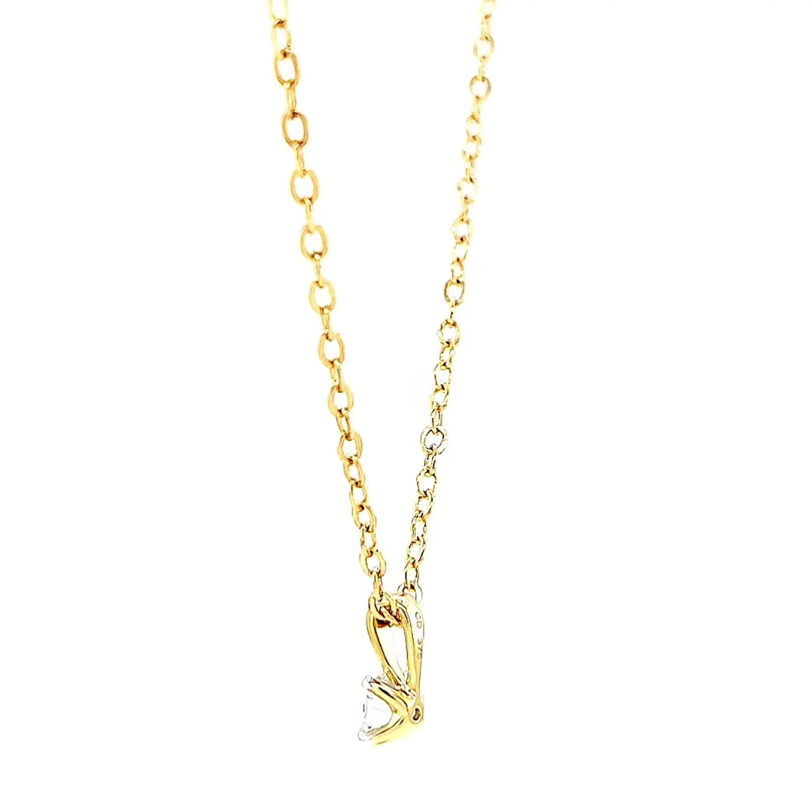 Celebration 9ct Yellow Gold Round Brilliant Cut 1/4 CARAT Lab Grown Diamond Pendant - Image 27