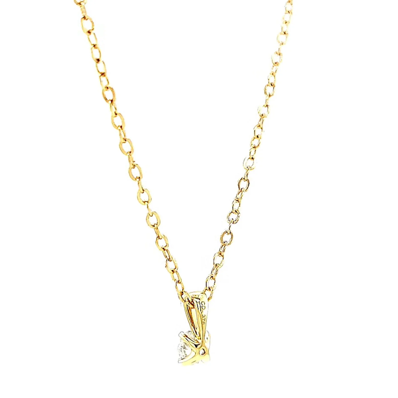 Celebration 9ct Yellow Gold Round Brilliant Cut 1/4 CARAT Lab Grown Diamond Pendant - Image 32