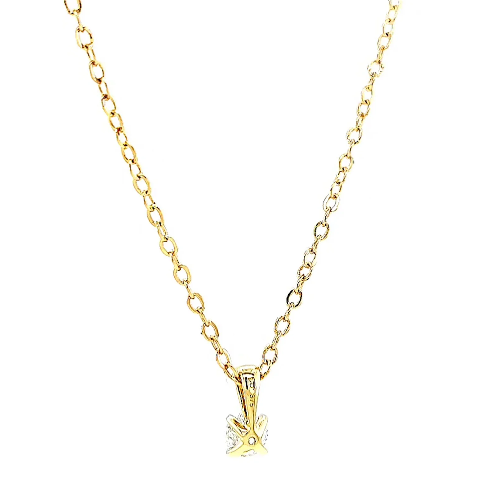 Celebration 9ct Yellow Gold Round Brilliant Cut 1/4 CARAT Lab Grown Diamond Pendant - Image 35