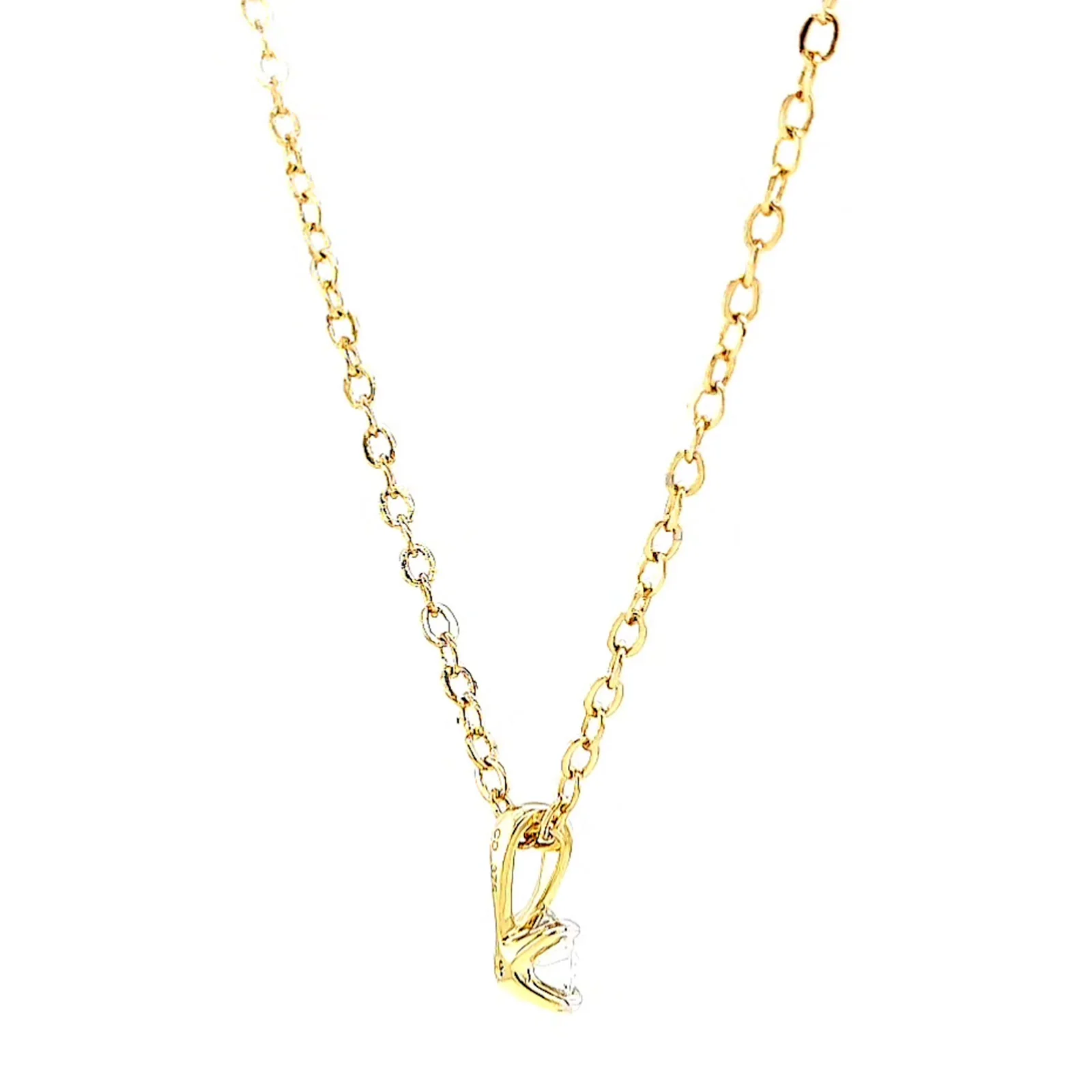 Celebration 9ct Yellow Gold Round Brilliant Cut 1/4 CARAT Lab Grown Diamond Pendant - Image 51