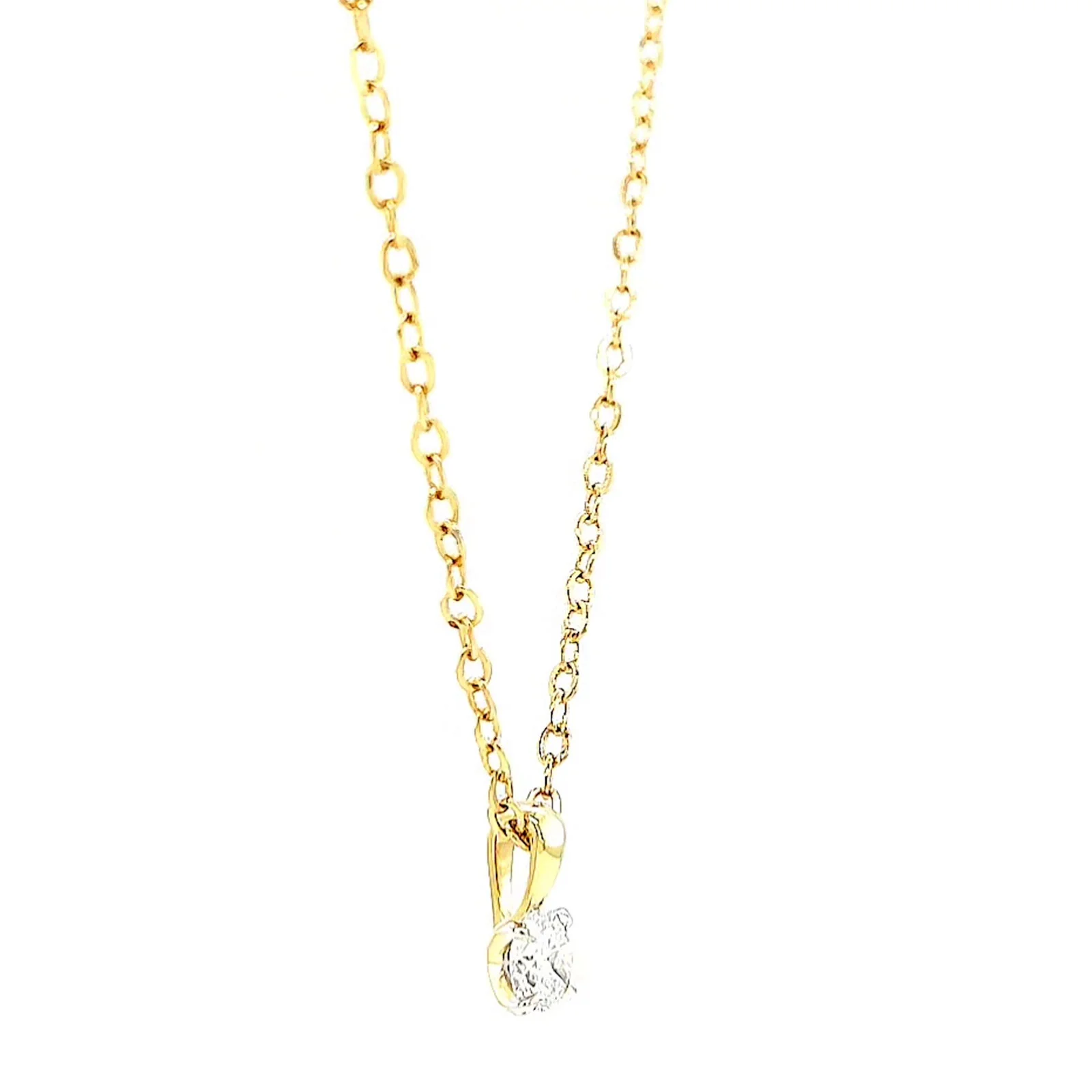 Celebration 9ct Yellow Gold Round Brilliant Cut 1/4 CARAT Lab Grown Diamond Pendant - Image 64