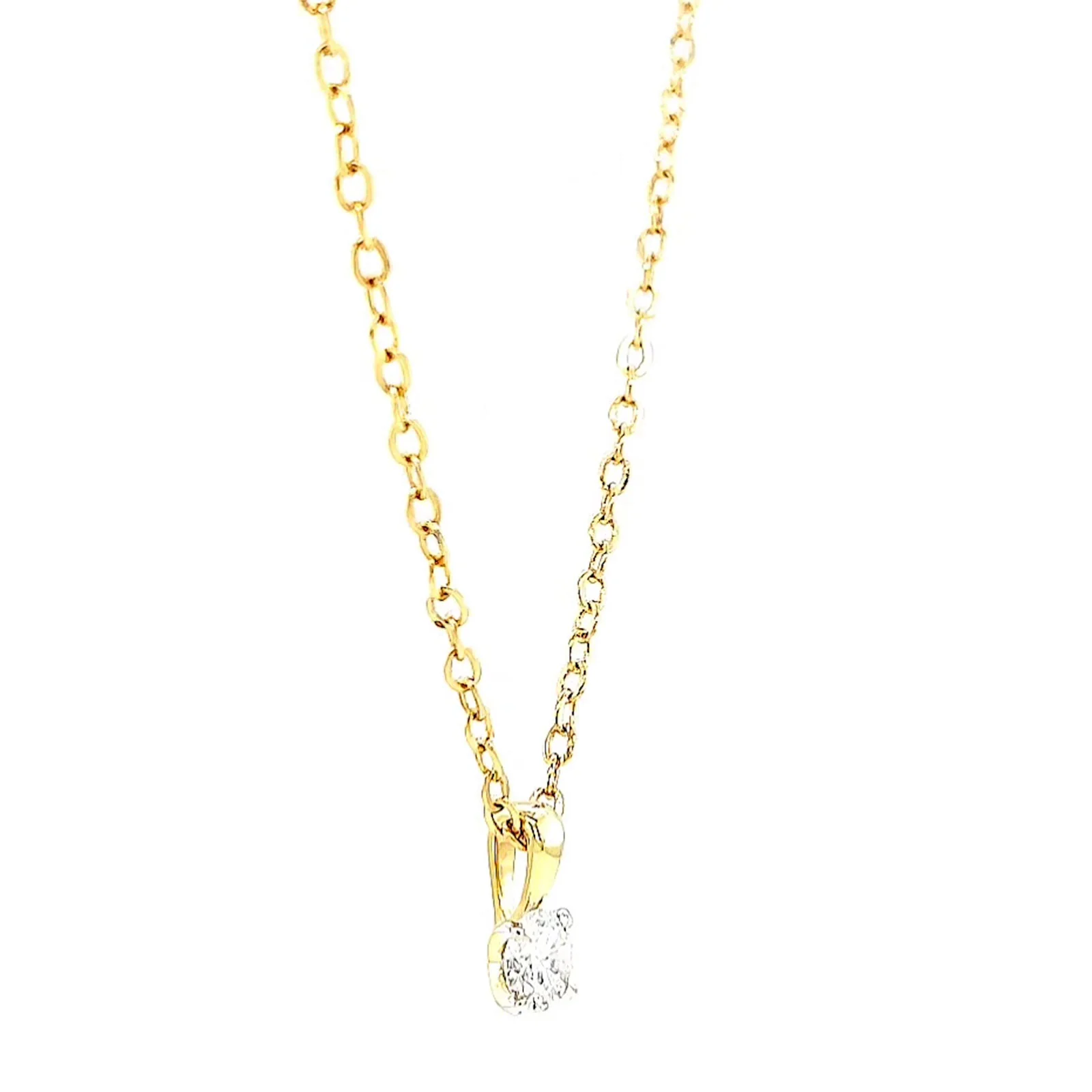 Celebration 9ct Yellow Gold Round Brilliant Cut 1/4 CARAT Lab Grown Diamond Pendant - Image 65