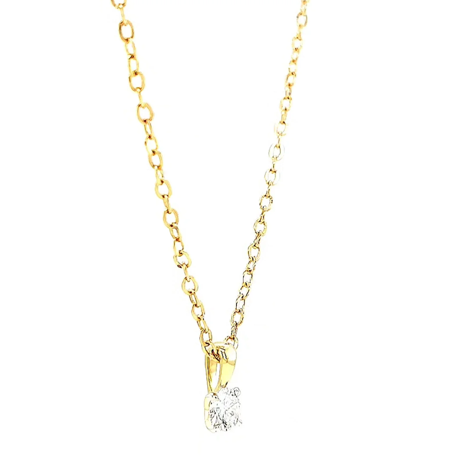 Celebration 9ct Yellow Gold Round Brilliant Cut 1/4 CARAT Lab Grown Diamond Pendant - Image 66