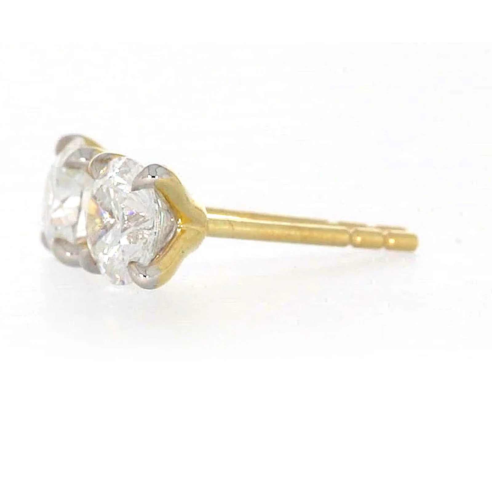 Celebration 9ct Yellow Gold Round Brilliant Cut 1 CARAT tw of Certified Lab Grown Diamonds Stud Earrings - Image 16