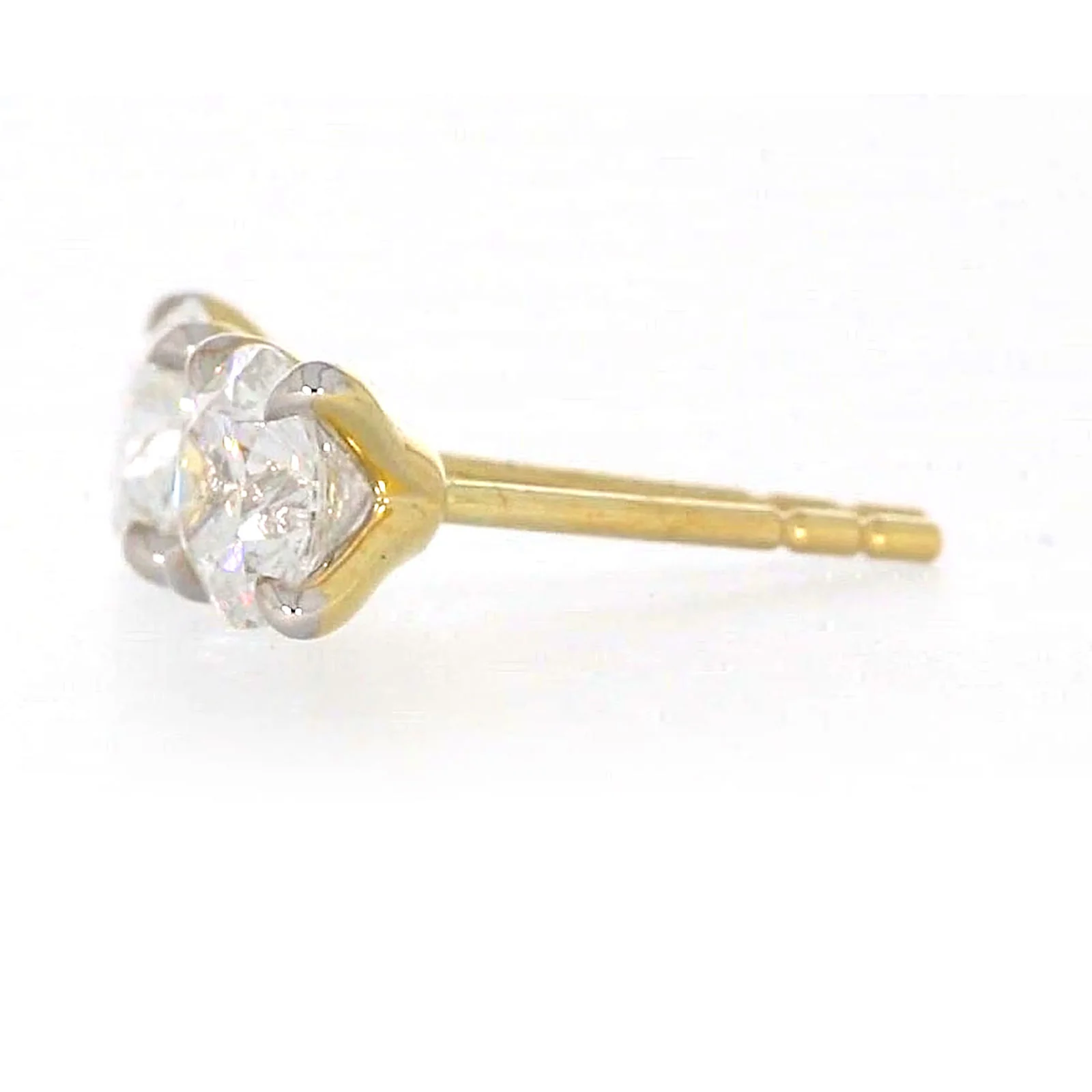 Celebration 9ct Yellow Gold Round Brilliant Cut 1 CARAT tw of Certified Lab Grown Diamonds Stud Earrings - Image 17