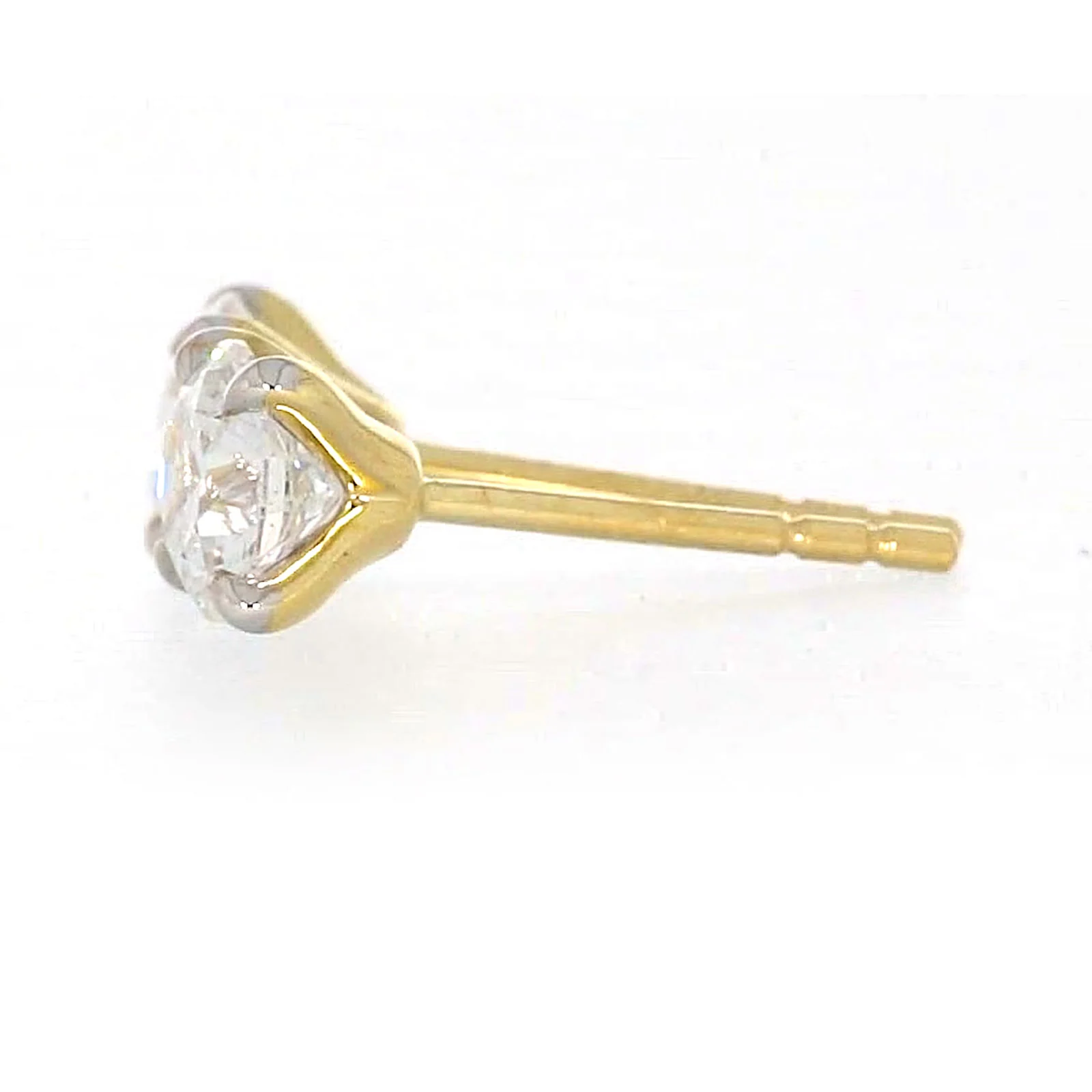 Celebration 9ct Yellow Gold Round Brilliant Cut 1 CARAT tw of Certified Lab Grown Diamonds Stud Earrings - Image 19