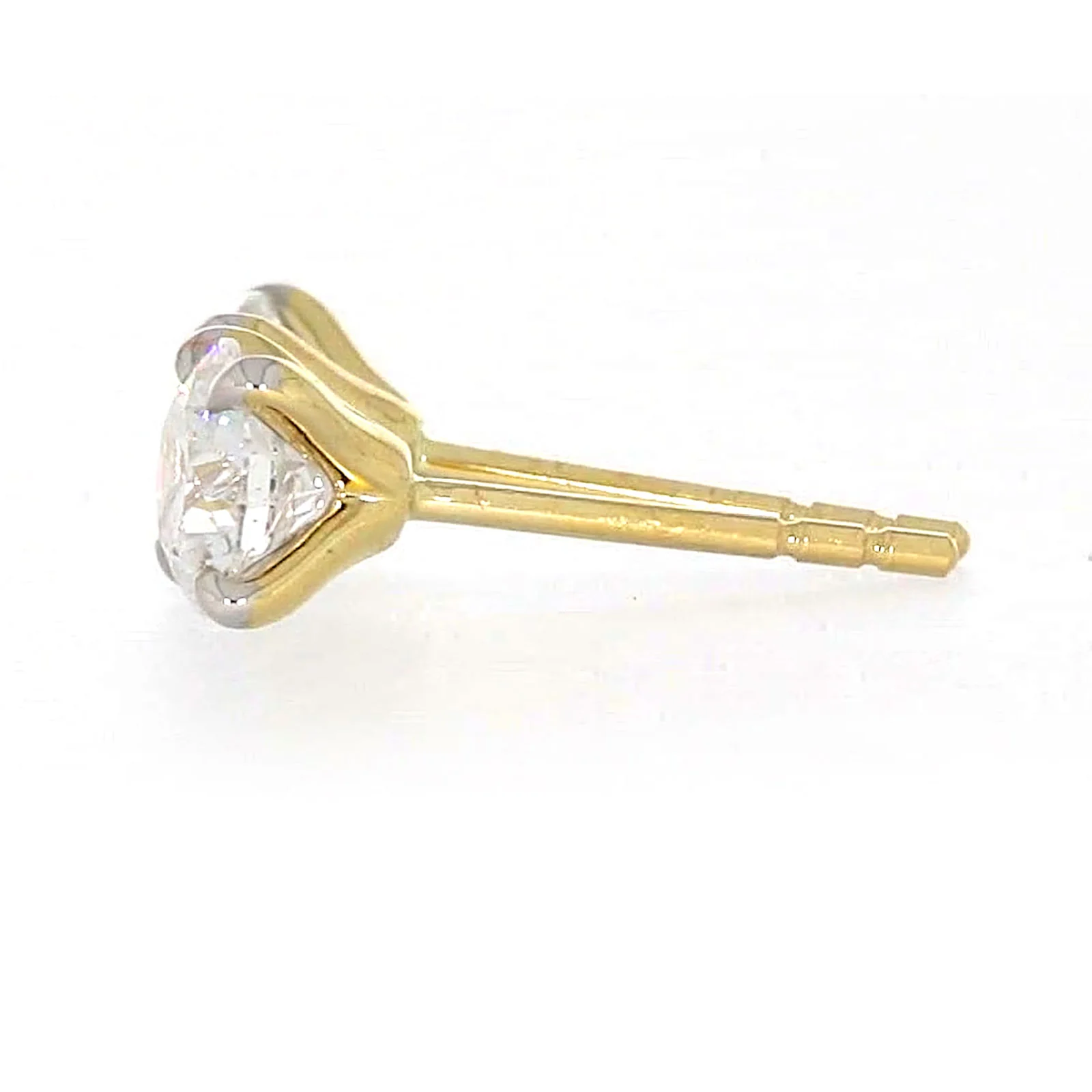 Celebration 9ct Yellow Gold Round Brilliant Cut 1 CARAT tw of Certified Lab Grown Diamonds Stud Earrings - Image 20