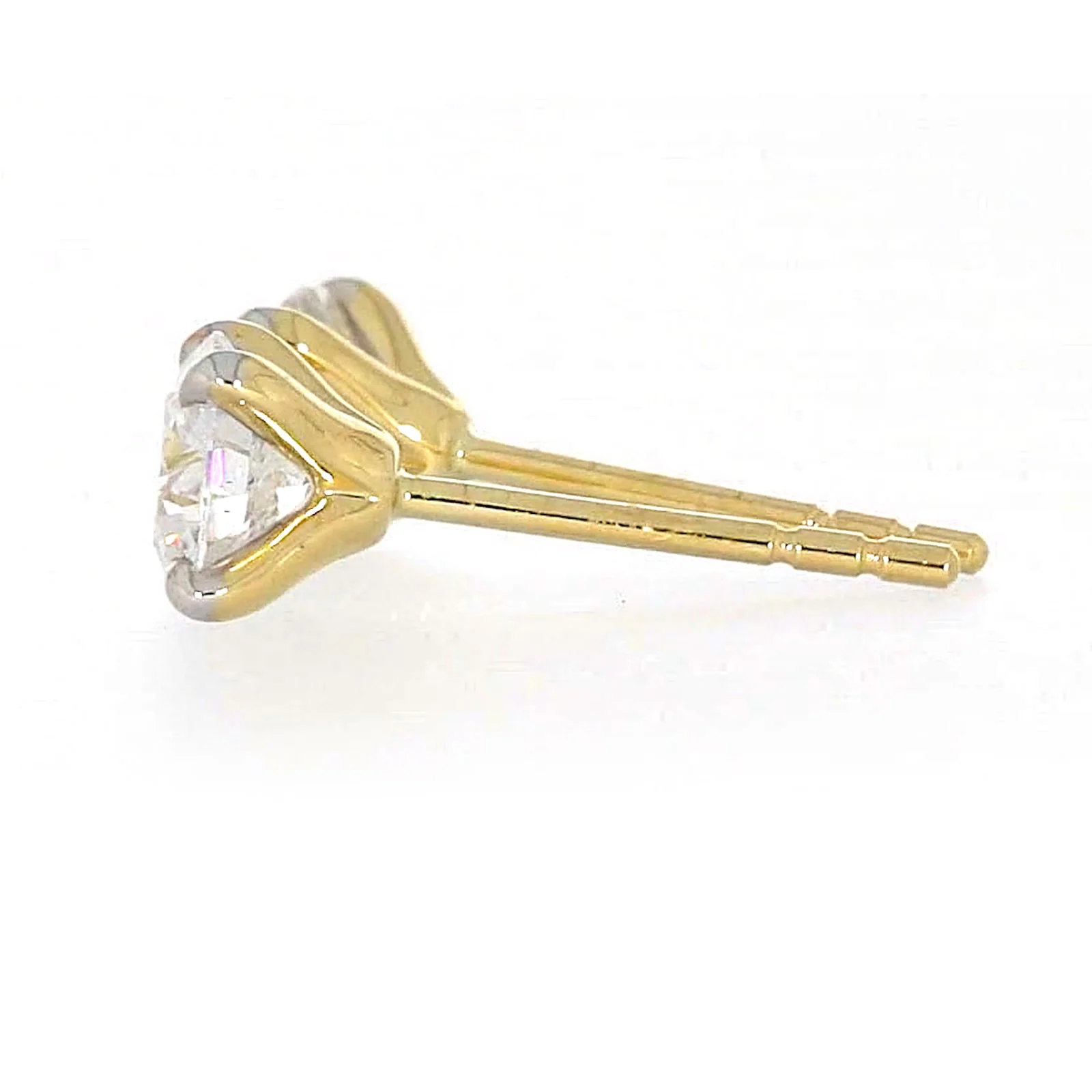 Celebration 9ct Yellow Gold Round Brilliant Cut 1 CARAT tw of Certified Lab Grown Diamonds Stud Earrings - Image 22