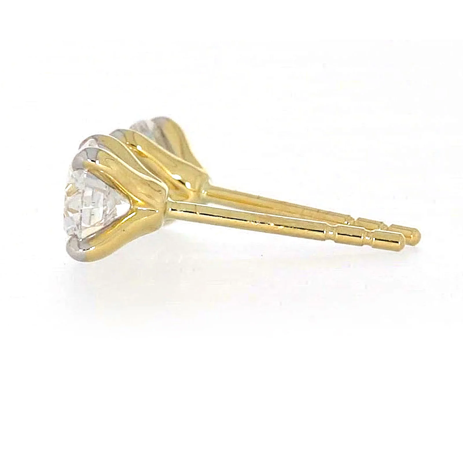 Celebration 9ct Yellow Gold Round Brilliant Cut 1 CARAT tw of Certified Lab Grown Diamonds Stud Earrings - Image 23