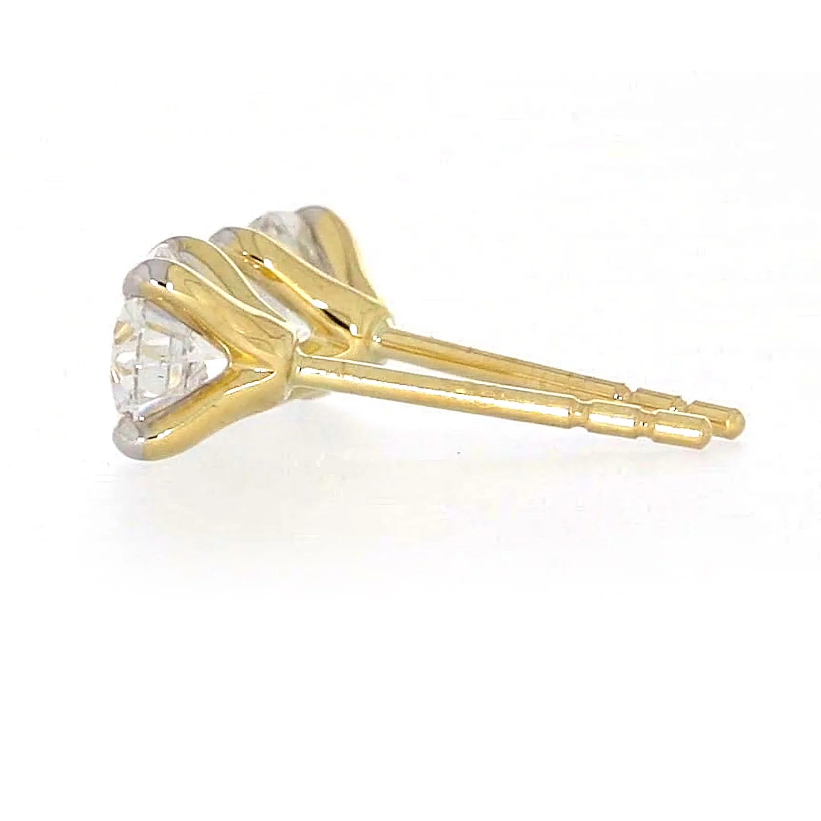 Celebration 9ct Yellow Gold Round Brilliant Cut 1 CARAT tw of Certified Lab Grown Diamonds Stud Earrings - Image 24
