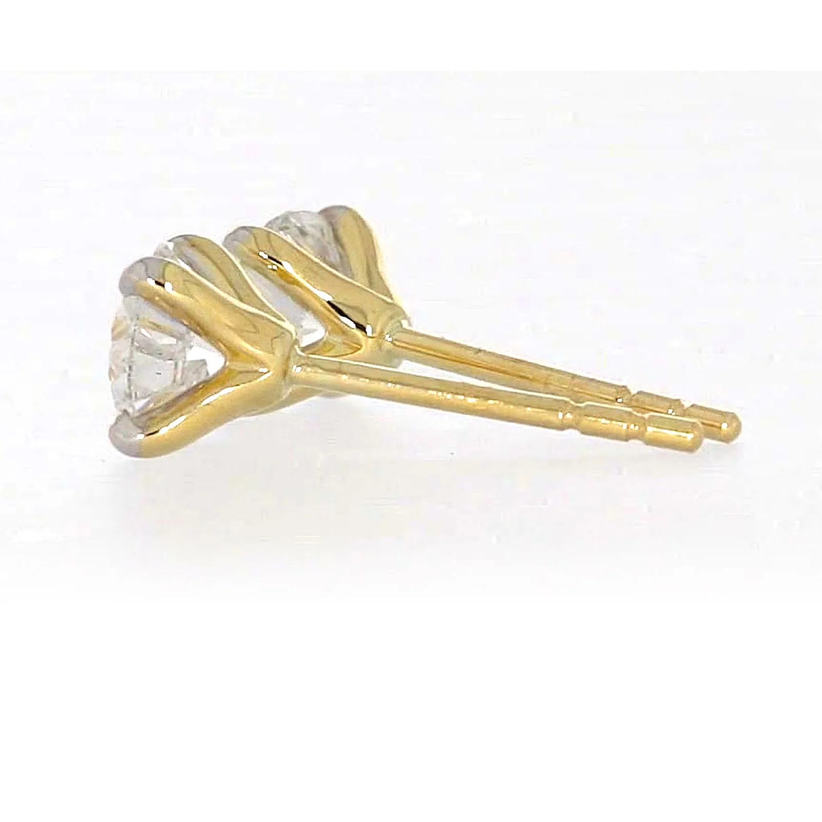 Celebration 9ct Yellow Gold Round Brilliant Cut 1 CARAT tw of Certified Lab Grown Diamonds Stud Earrings - Image 25