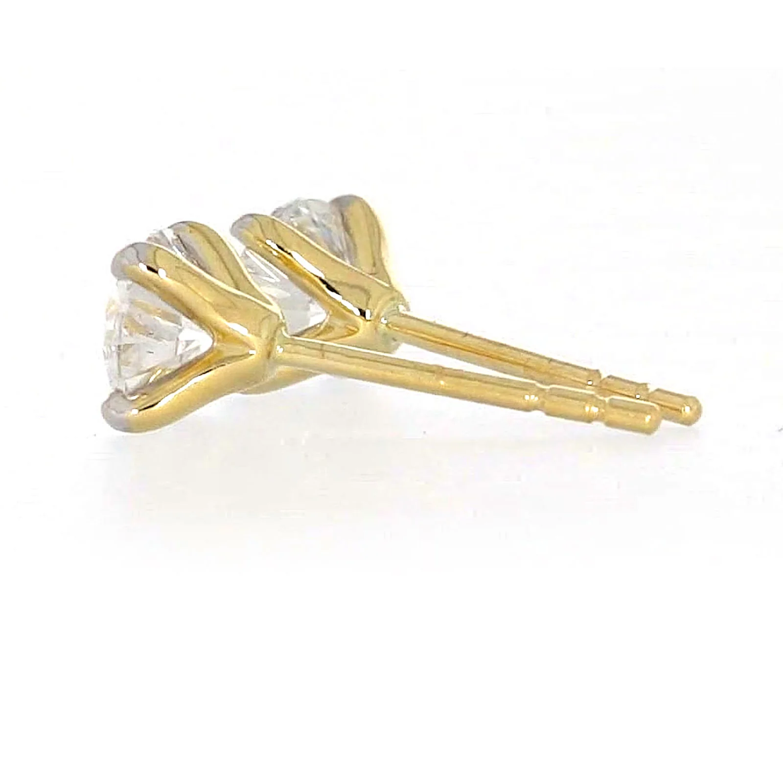 Celebration 9ct Yellow Gold Round Brilliant Cut 1 CARAT tw of Certified Lab Grown Diamonds Stud Earrings - Image 26