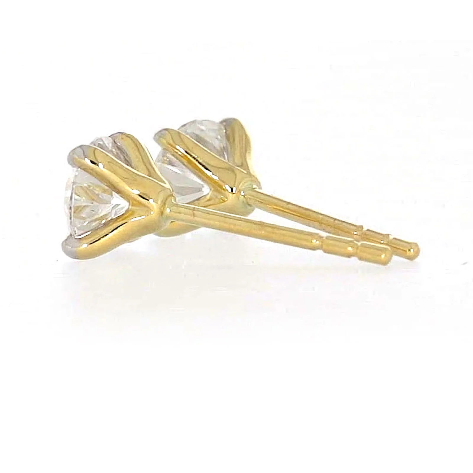 Celebration 9ct Yellow Gold Round Brilliant Cut 1 CARAT tw of Certified Lab Grown Diamonds Stud Earrings - Image 27