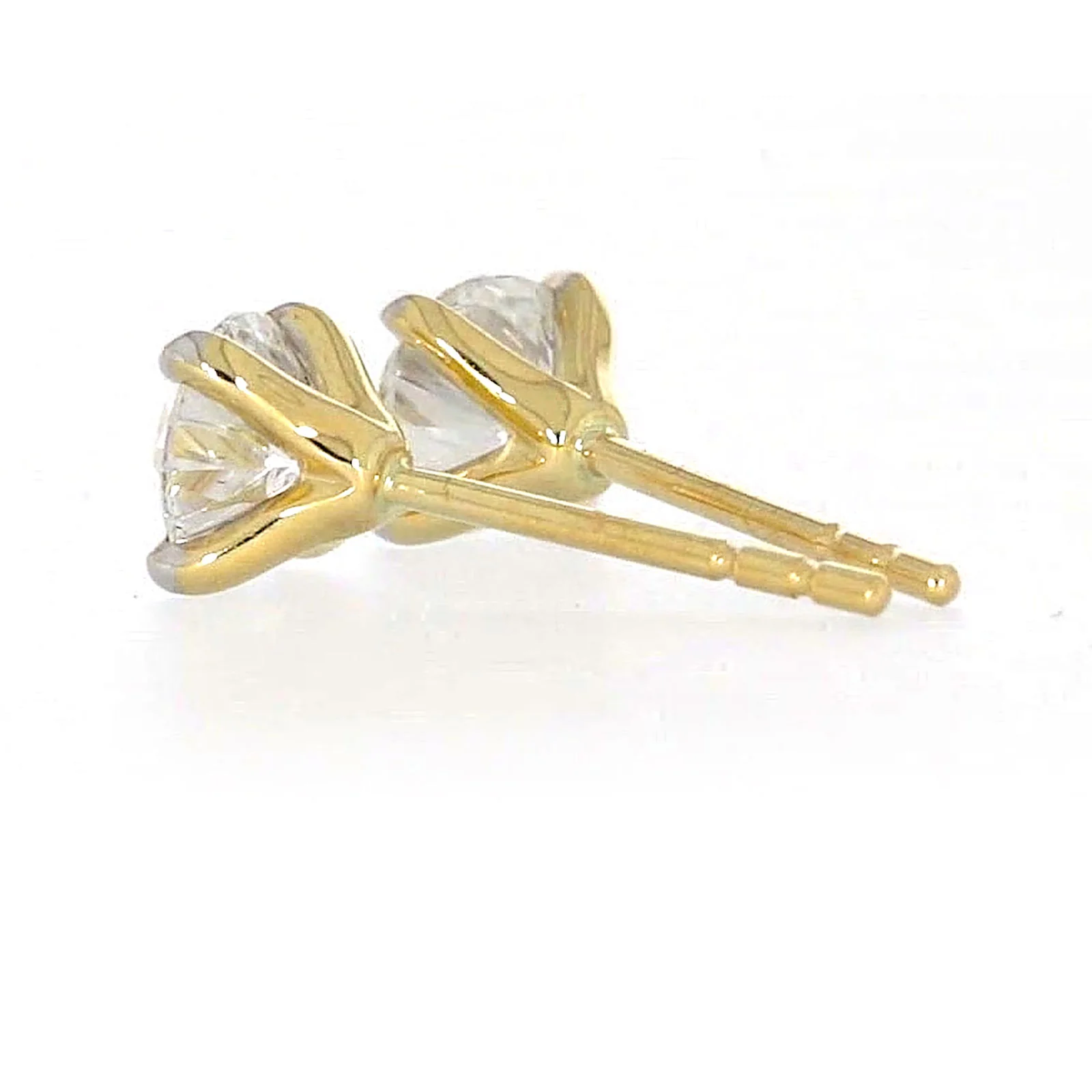 Celebration 9ct Yellow Gold Round Brilliant Cut 1 CARAT tw of Certified Lab Grown Diamonds Stud Earrings - Image 28