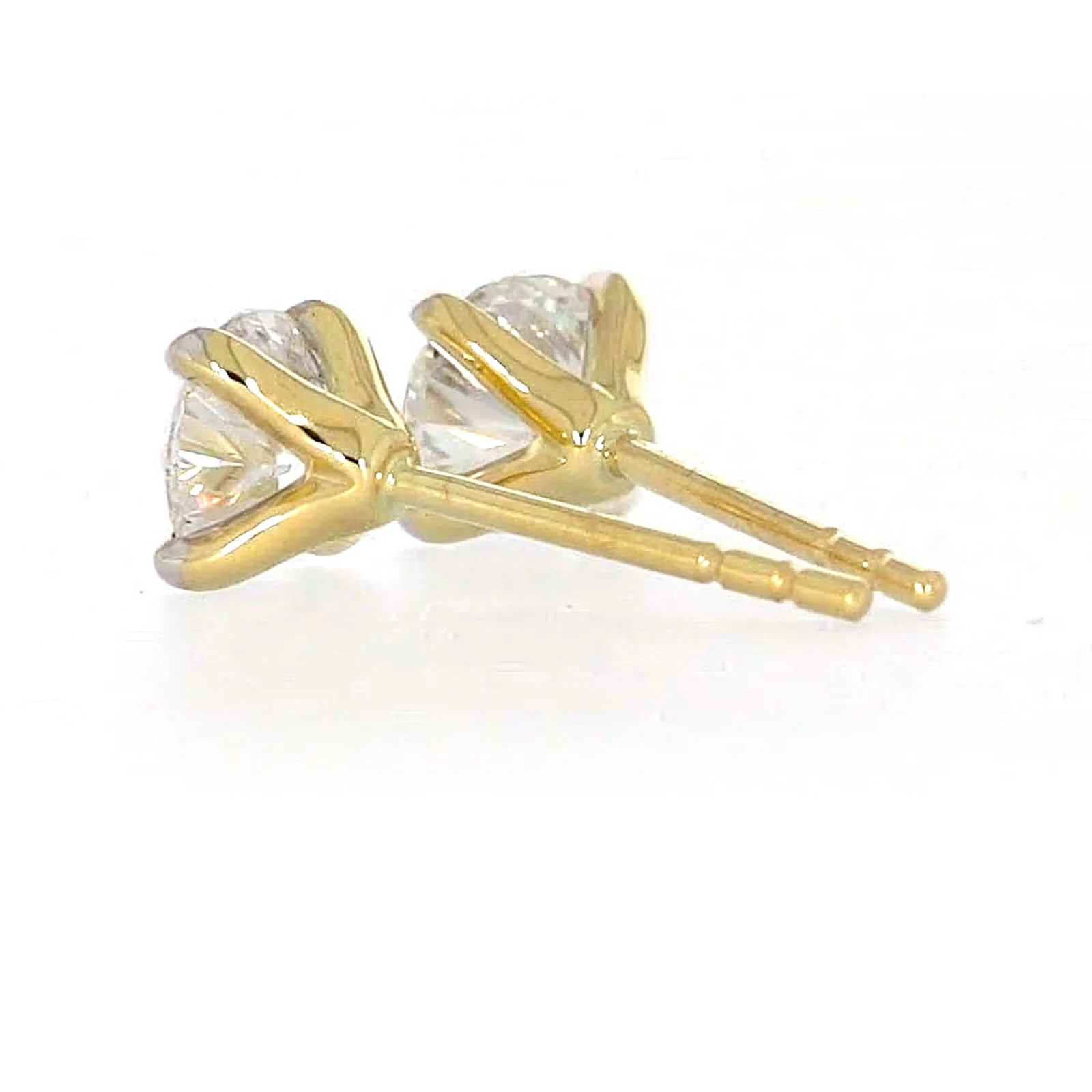 Celebration 9ct Yellow Gold Round Brilliant Cut 1 CARAT tw of Certified Lab Grown Diamonds Stud Earrings - Image 29