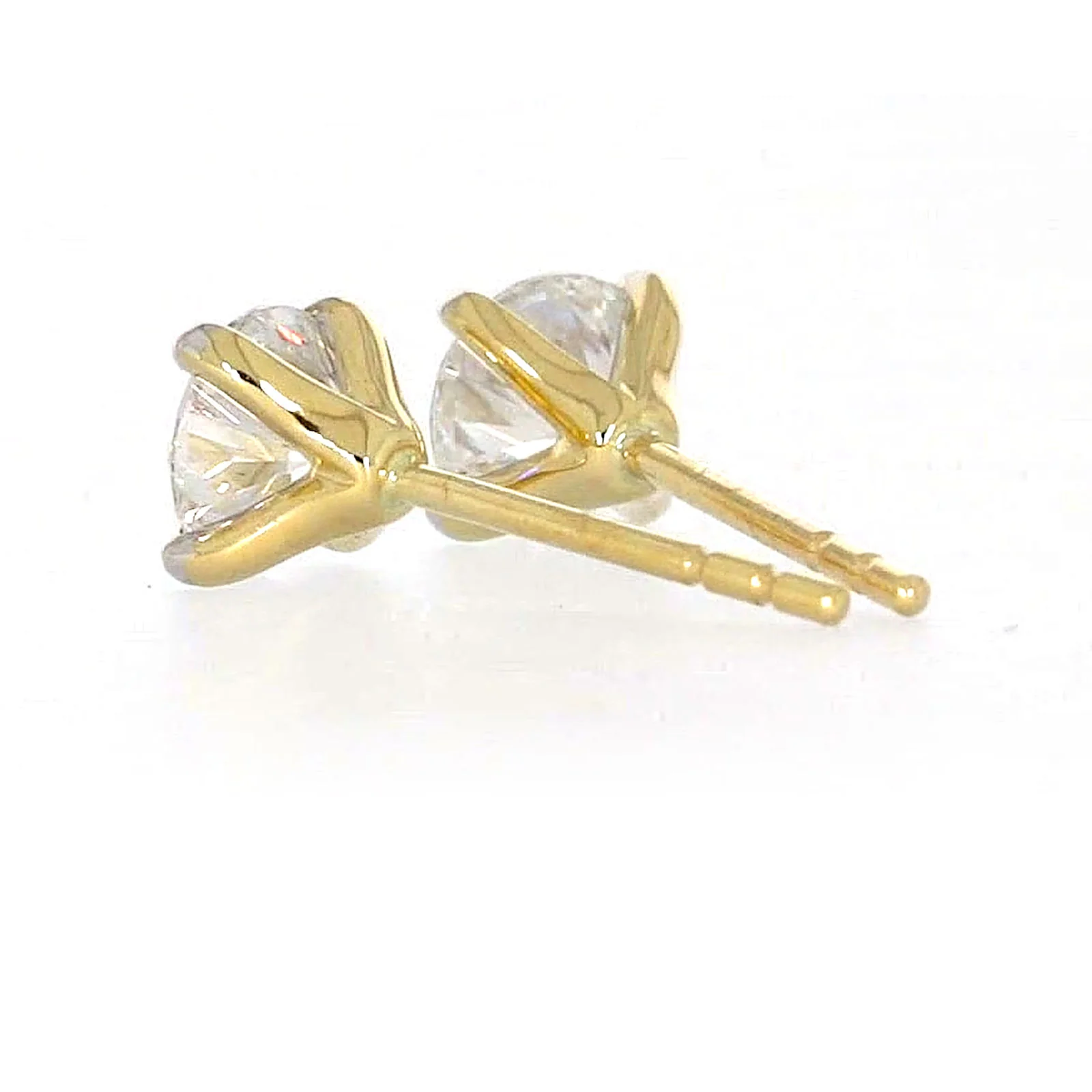 Celebration 9ct Yellow Gold Round Brilliant Cut 1 CARAT tw of Certified Lab Grown Diamonds Stud Earrings - Image 30